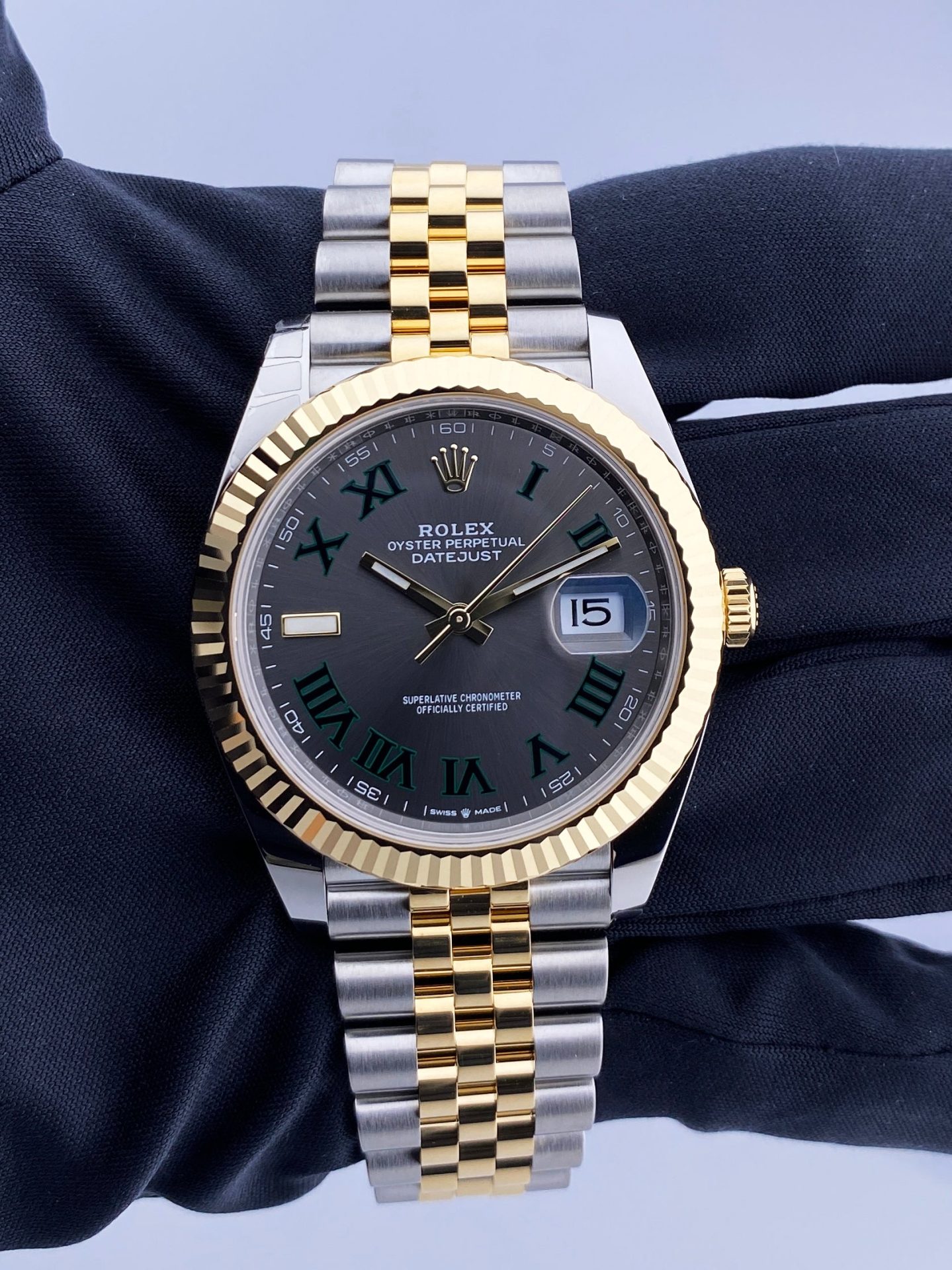 Rolex Datejust 41 126333 Wimbledon Mens Watch Box   Papers