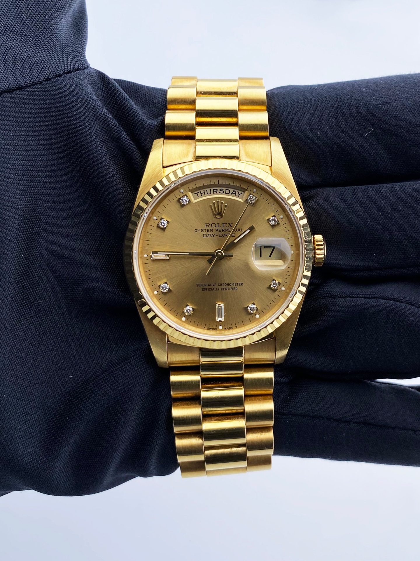 Rolex Day Date 18238 President Diamond Dial Mens Watch