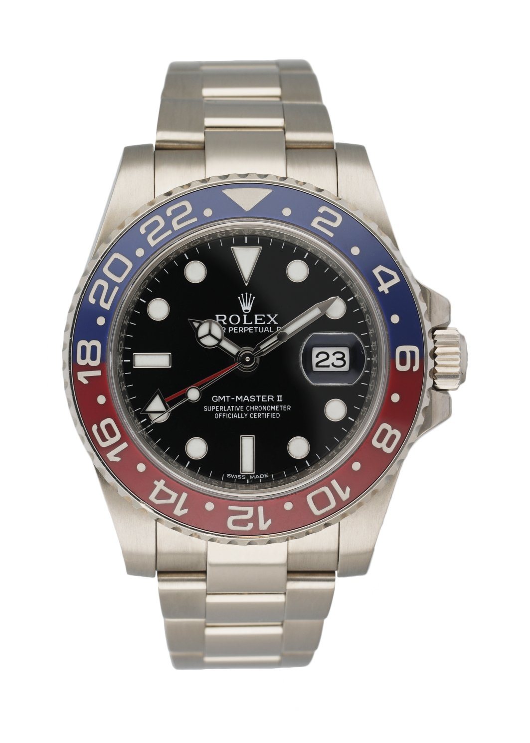 Rolex 116719 GMT-Master II 18K White Gold Pepsi Ceramic Bezel Men s Watch
