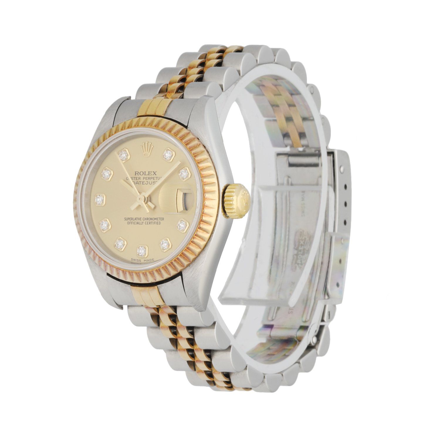 Rolex Datejust 79173 Diamond Dial Ladies Watch Box   Papers
