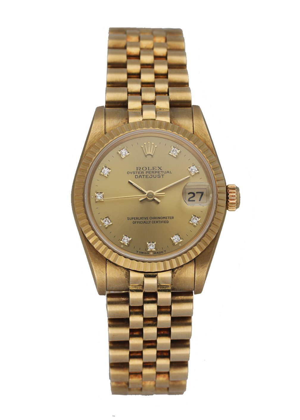 Rolex Datejust 68278 President Diamond Dial Midsize Ladies Watch