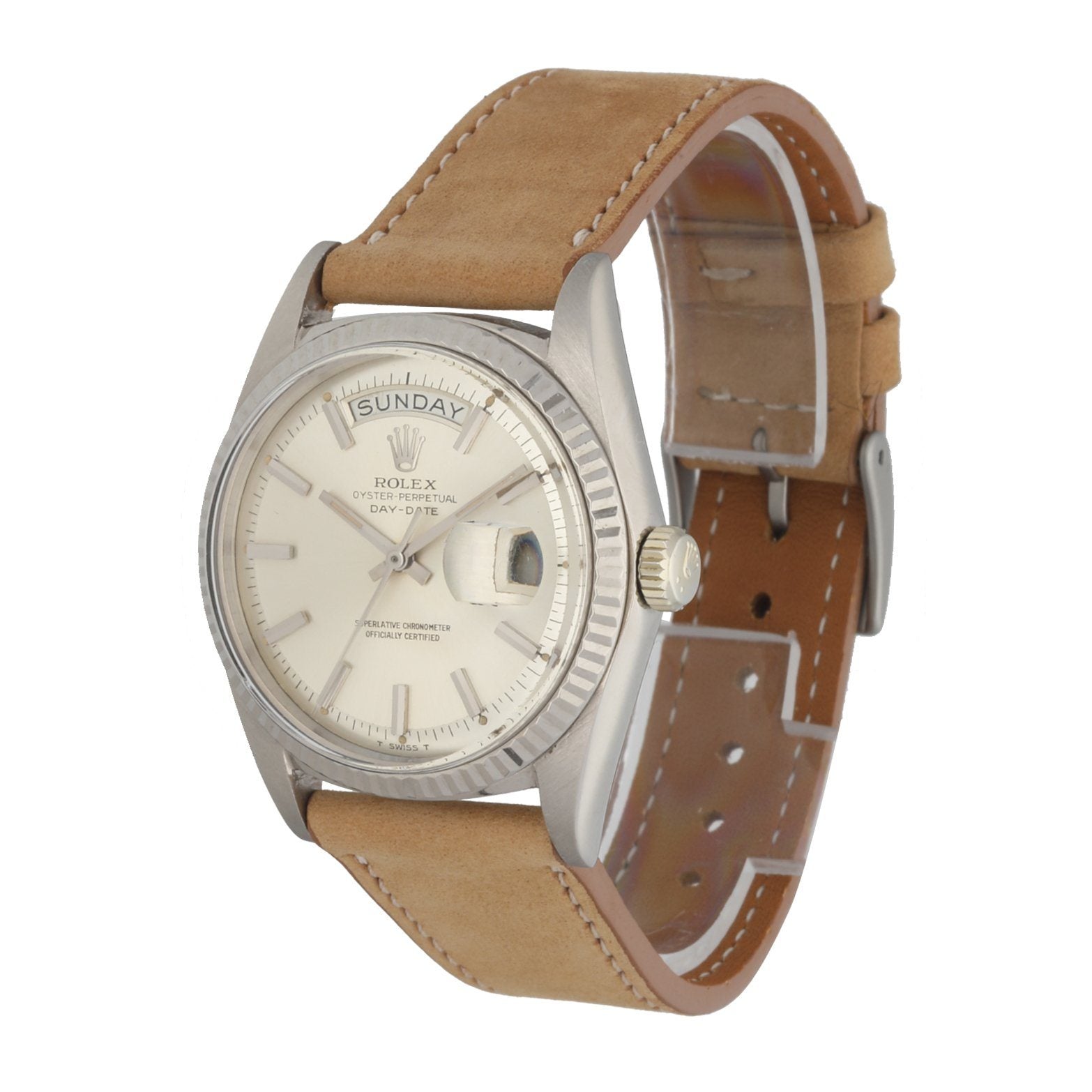 Rolex Day-Date 1803 18K White Gold Men s Watch Mint