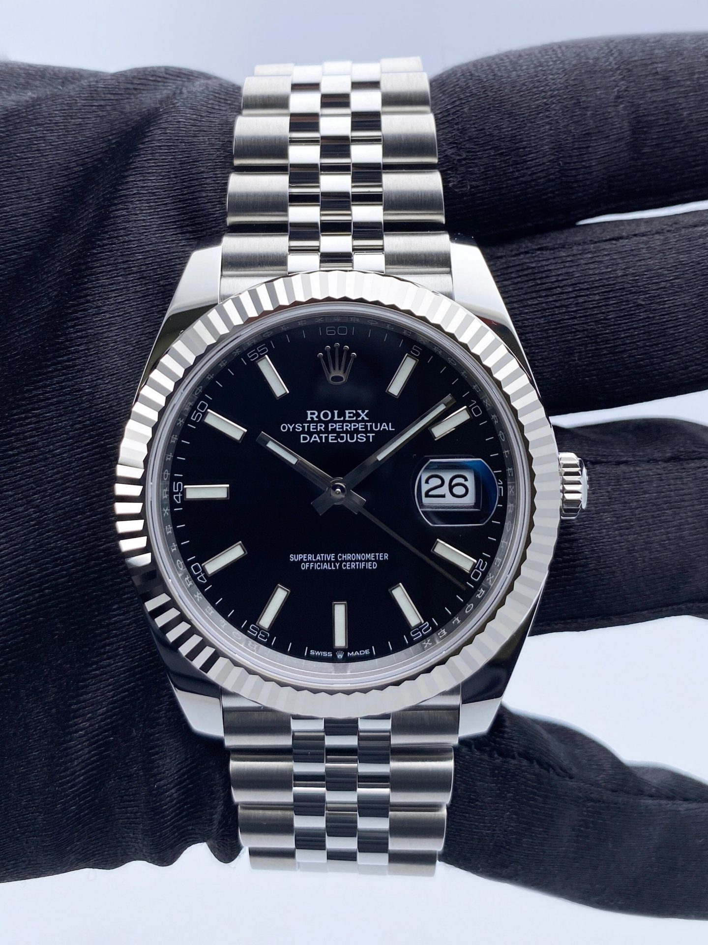Rolex Datejust 41 126334 Black Dial Steel Mens Watch Box Papers