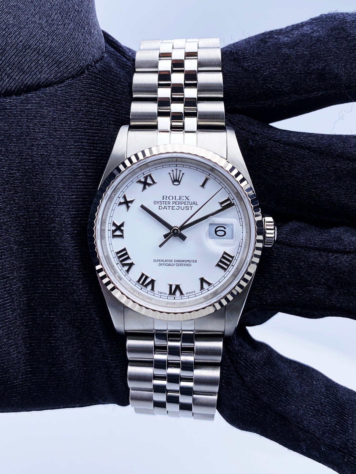 Rolex Datejust 16234 White Dial Mens Watch