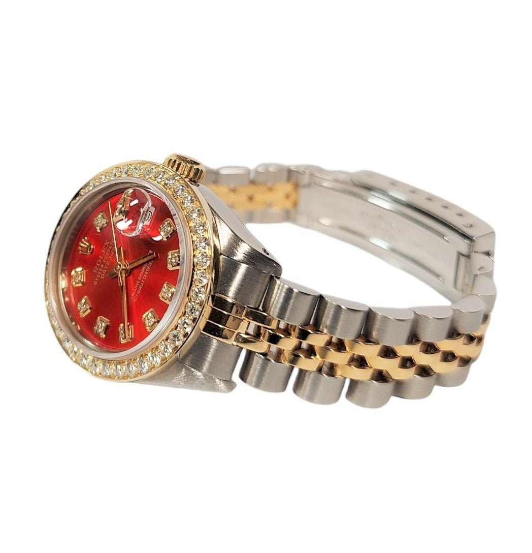 Rolex Ladies 26mm Datejust 6917 Red Diamond Jubilee