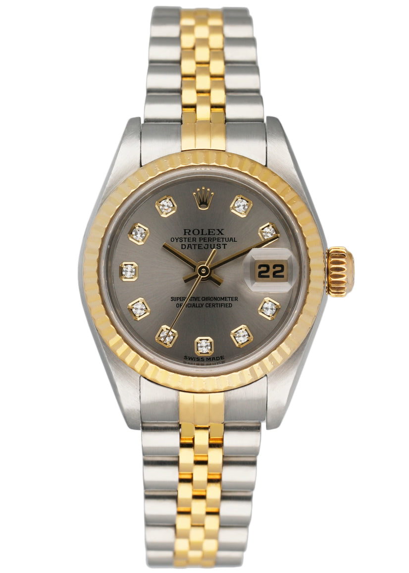 Rolex Datejust 79173 Diamond Silver Dial  Ladies Watch Box   Papers