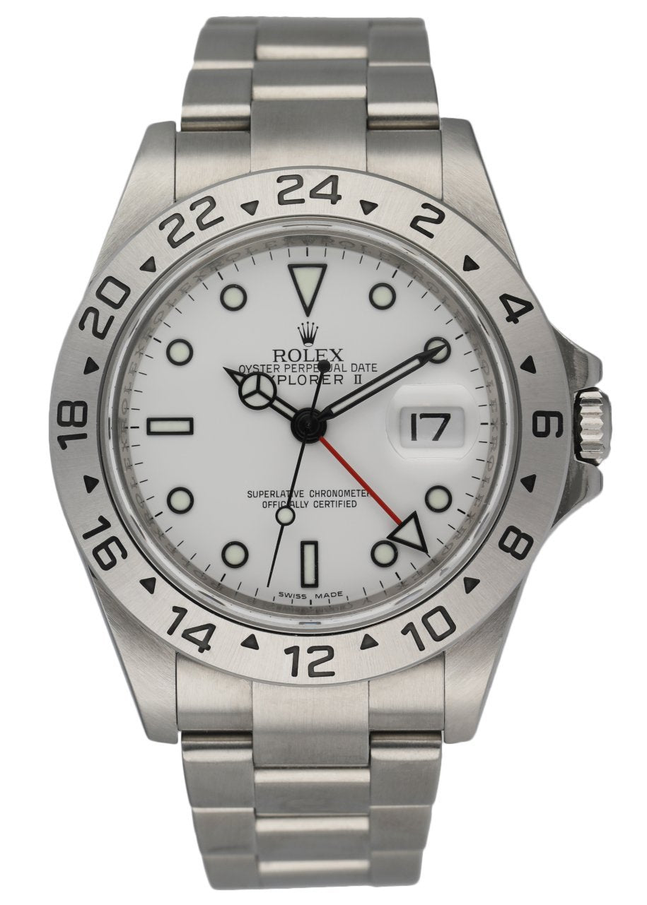 Rolex Explorer II 16570 Engraved Rehaut Men s Watch