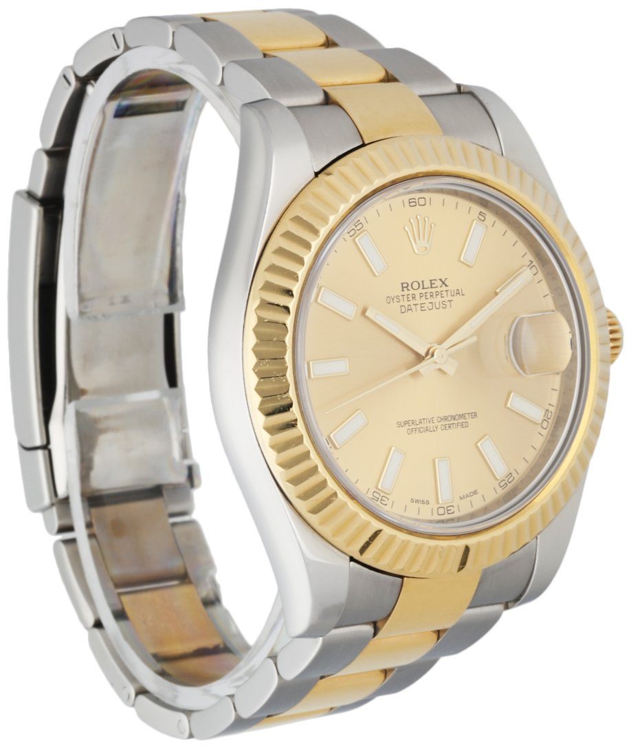 Rolex Datejust 41 116333 Champagne Dial Two Tone Mens Watch