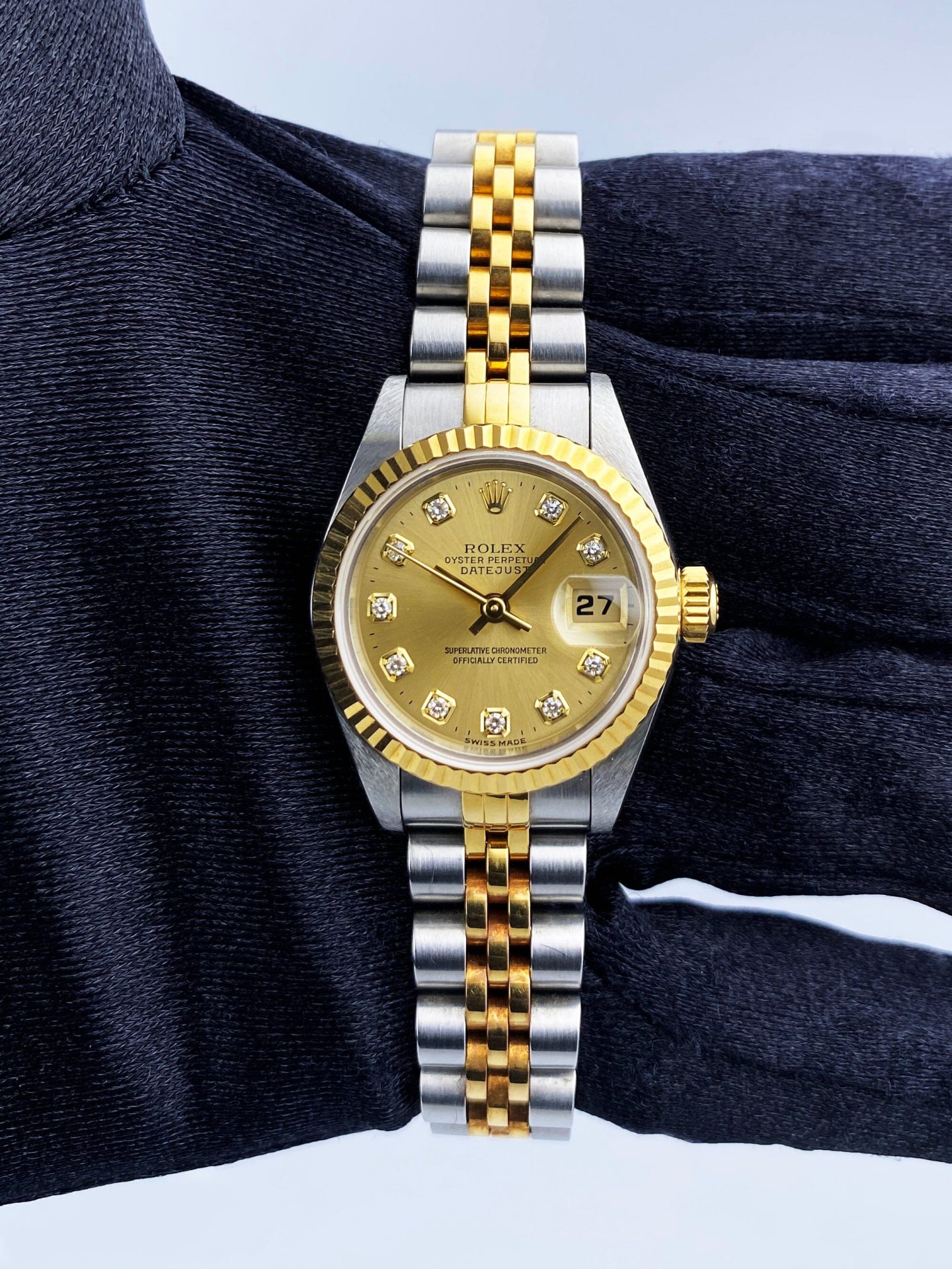 Rolex Datejust 69173 Diamond Dial Ladies Watch Box   Papers