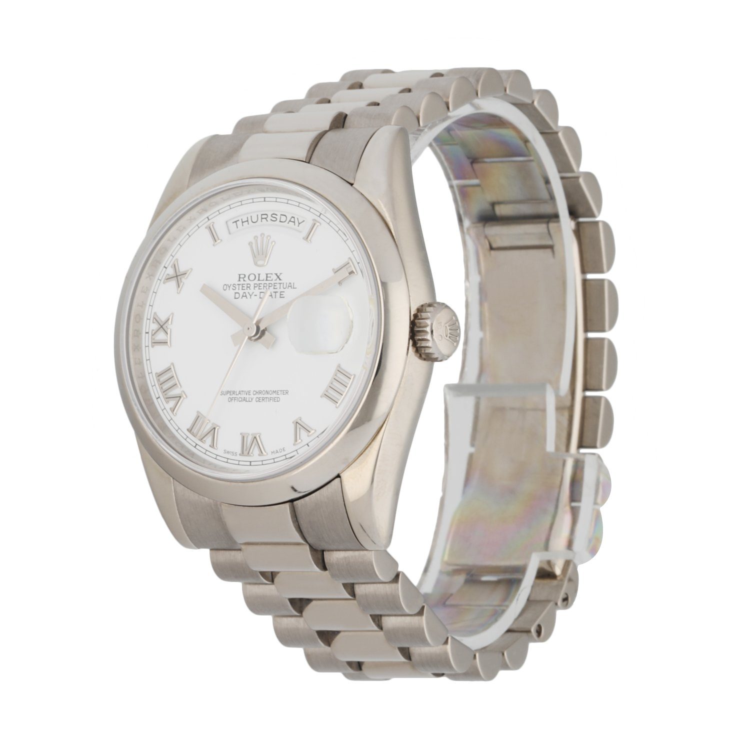 Rolex Day Date 118209 18K White Gold Men s Watch