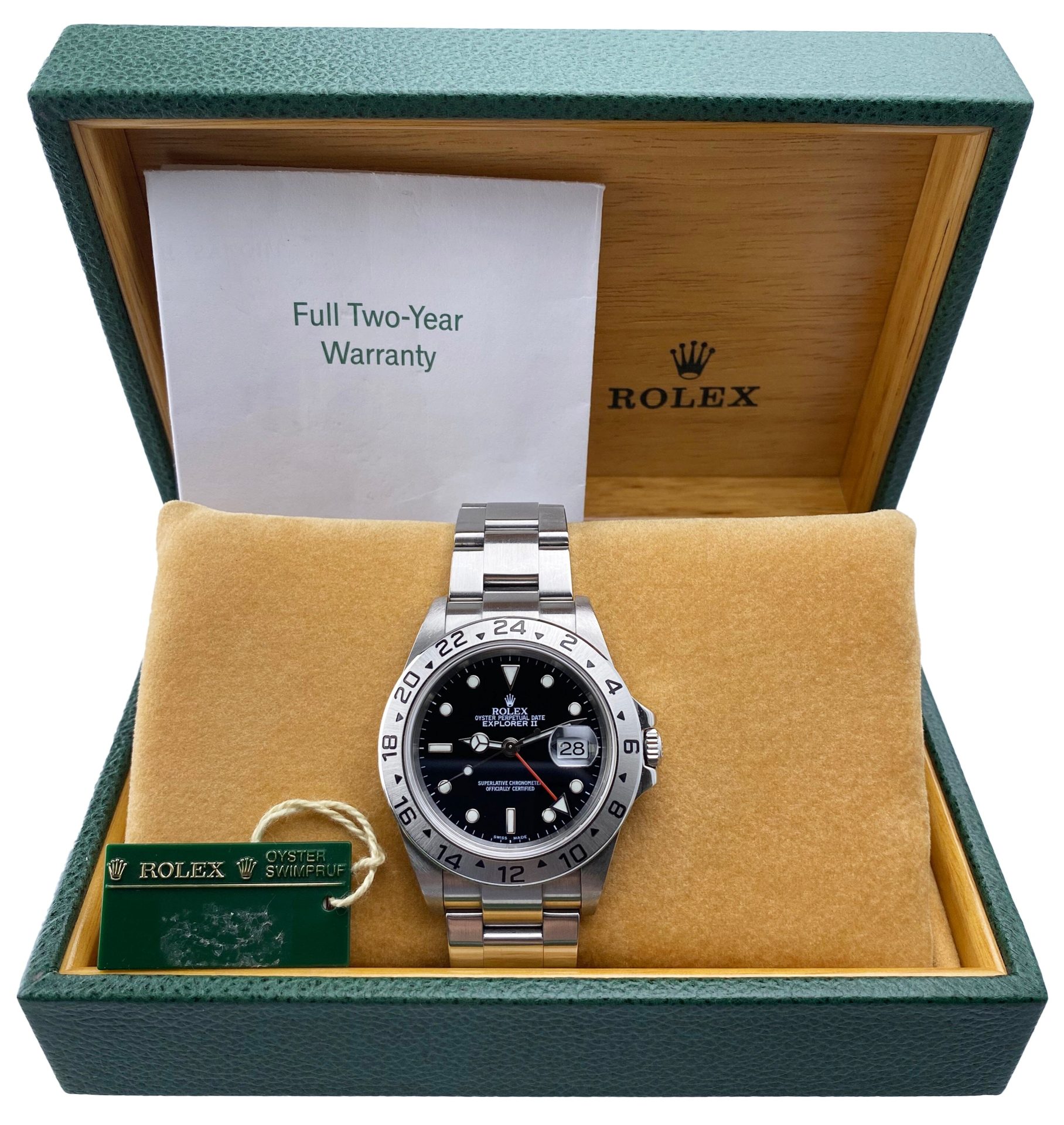 Rolex Explorer II 16570 Black Dial Mens Watch Box Papers