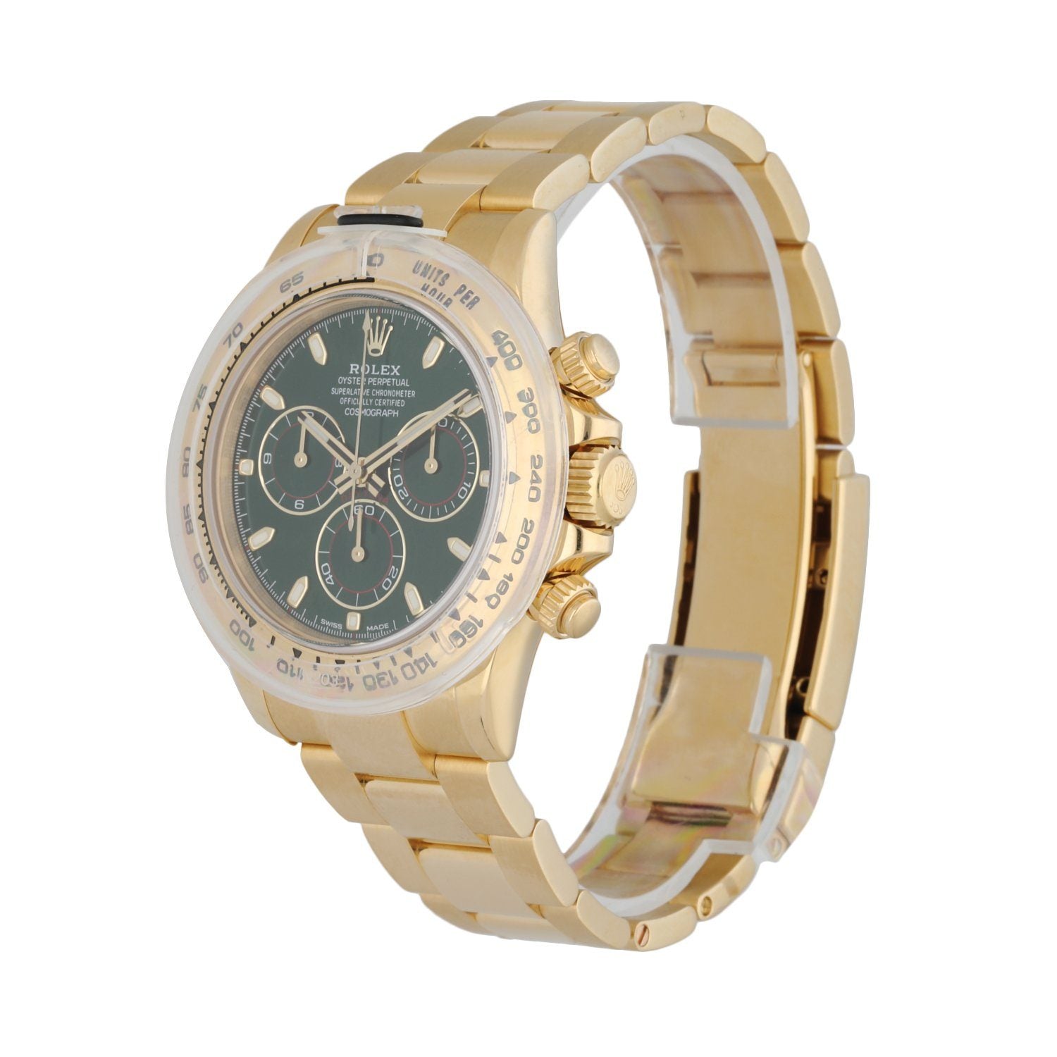 Rolex Daytona 116508 Green Dial 18K Yellow Gold  Men s Watch Box   Papers