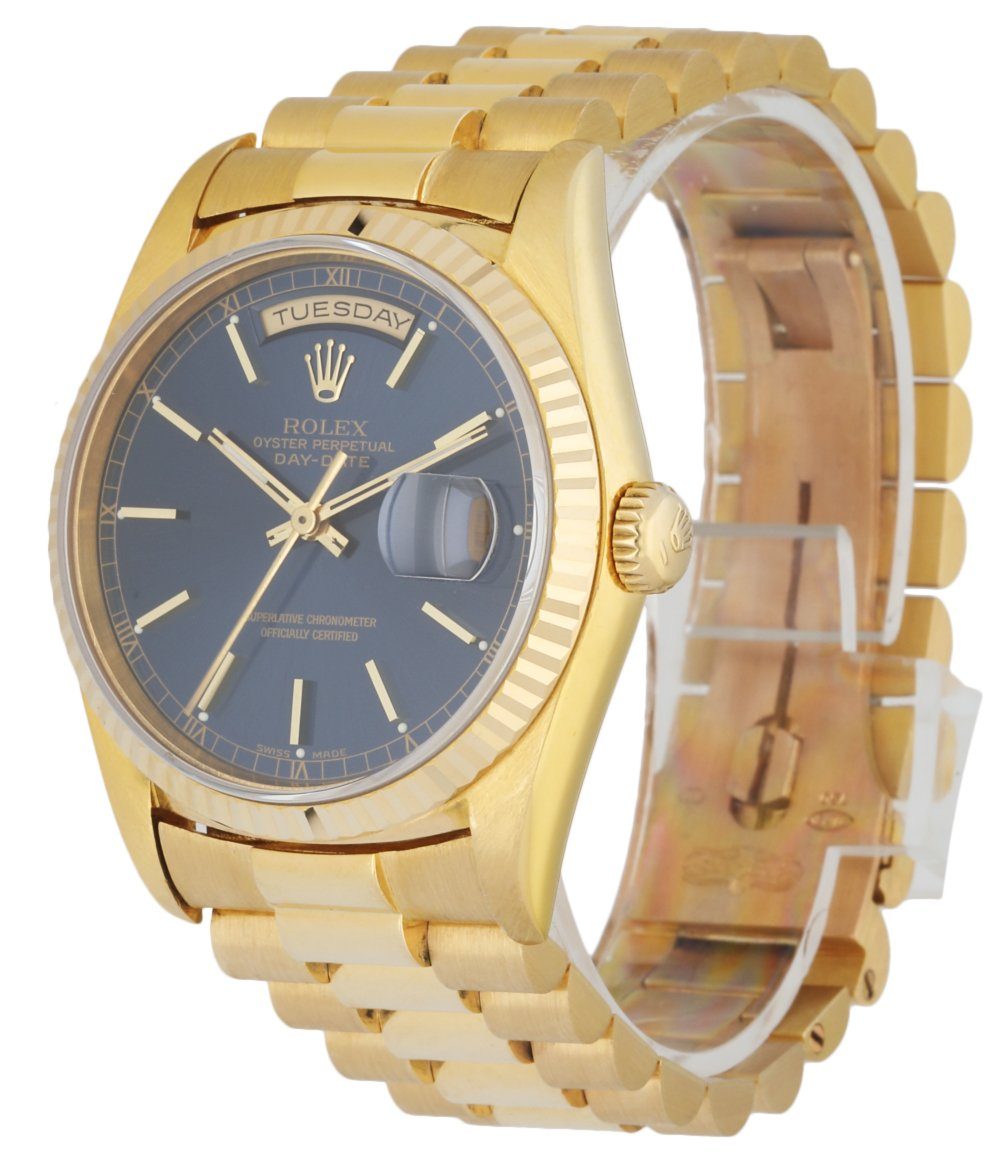 Rolex Day Date President 18238 18k Yellow Gold Men s Watch papers