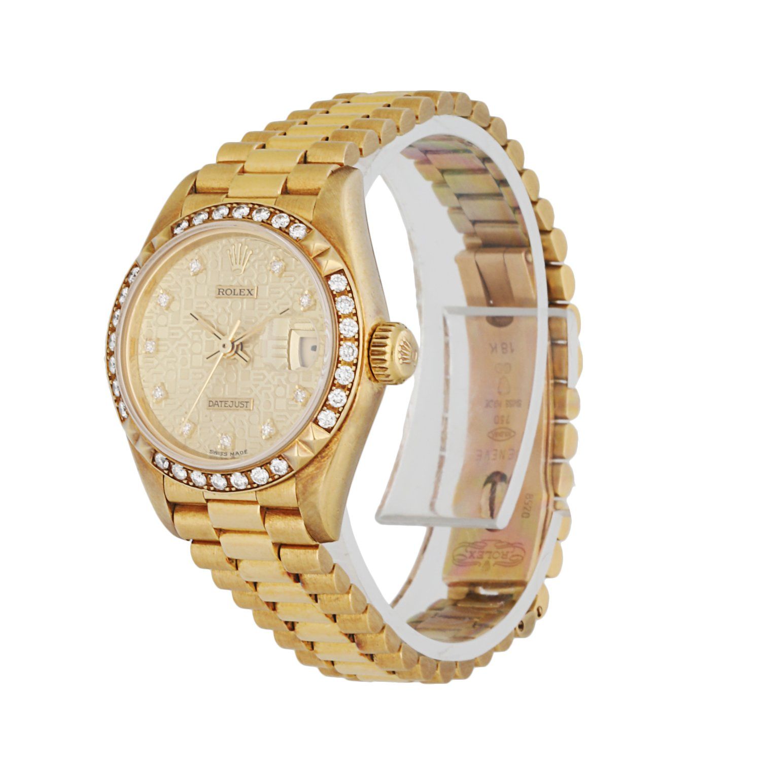 Rolex Datejust President 69268 Diamond Bezel and Dial Ladies Watch