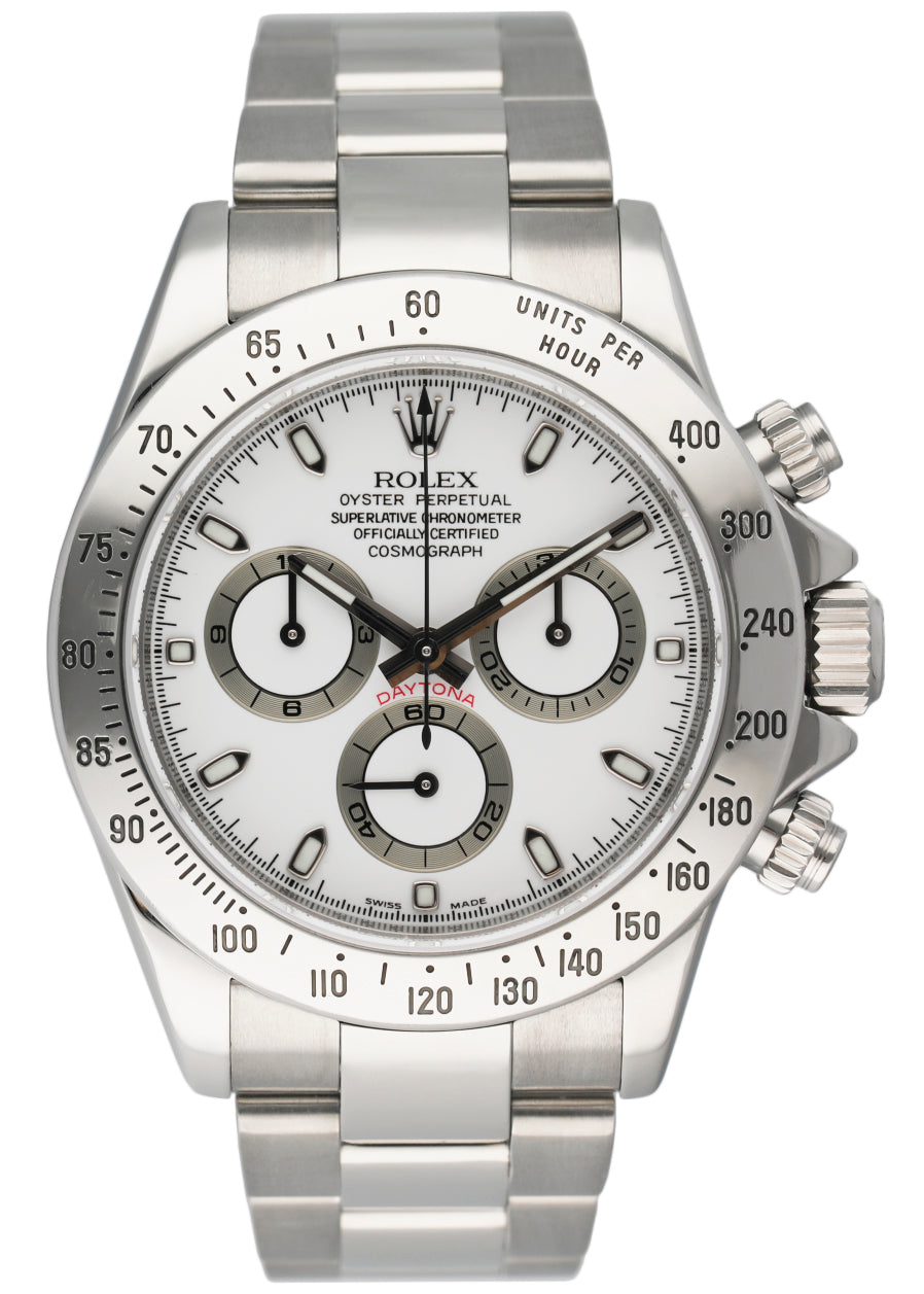 Rolex Daytona Cosmograph 116520 Steel White Dial Mens Watch
