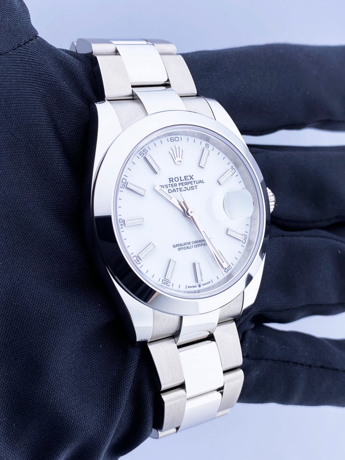 Rolex Datejust 41 126300 White Dial Mens Watch Box Papers