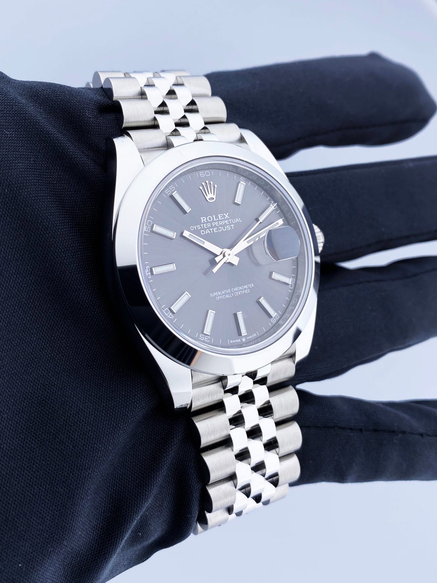 Rolex Datejust 41 126300 Slate Dial Mens Watch Box   Papers