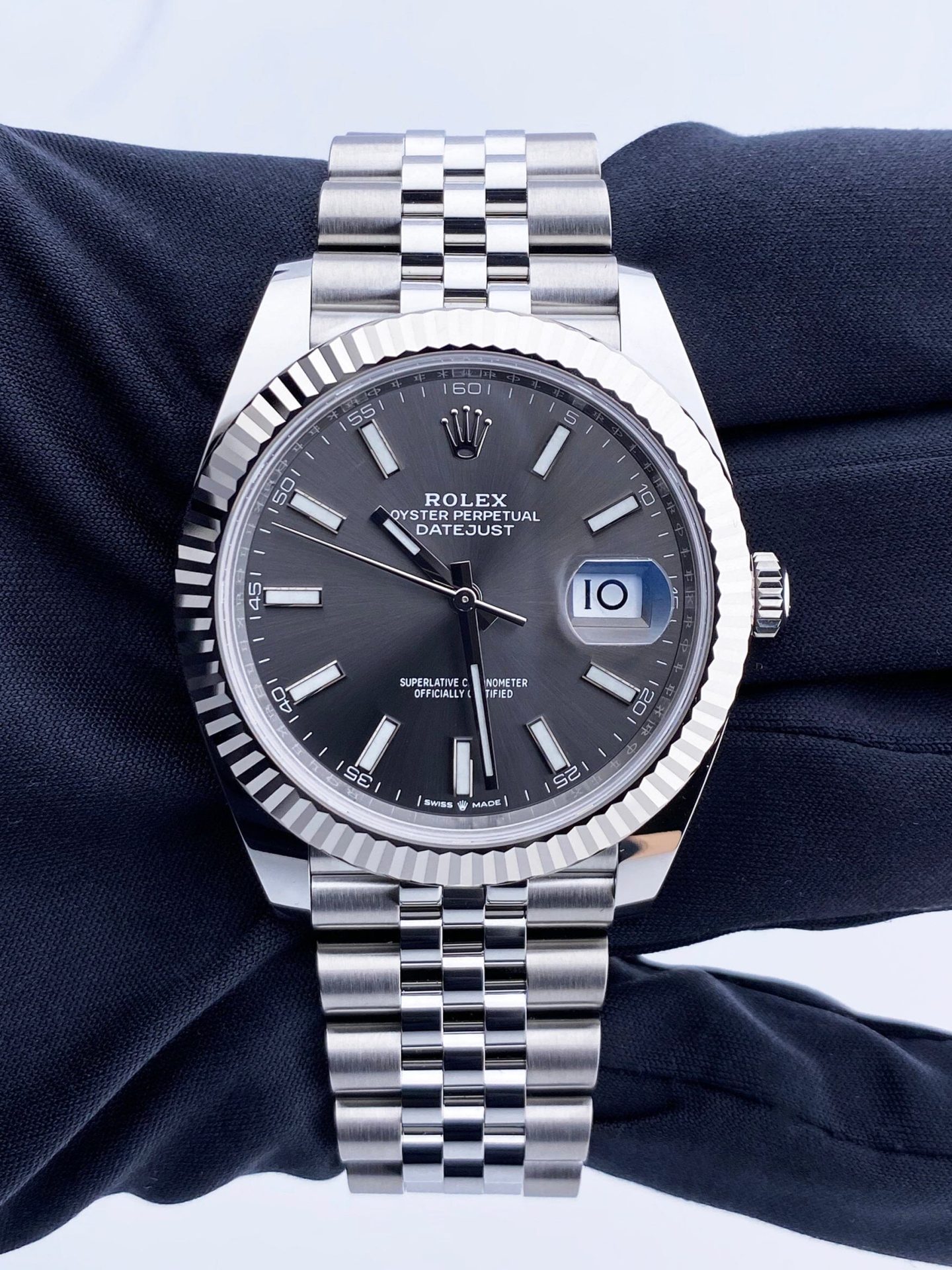 Rolex Datejust 41 126334 Slate Dial Mens Watch Box Papers