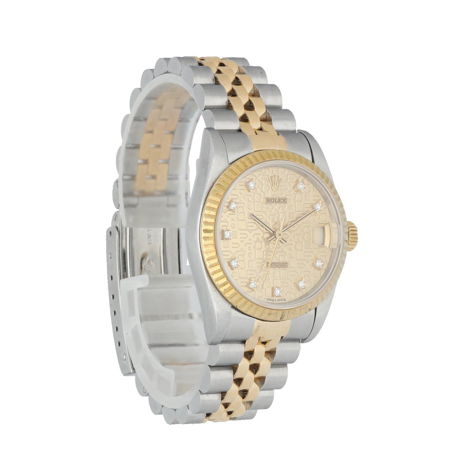 Rolex Datejust 68273 Midsize Jubilee Diamond Dial Watch