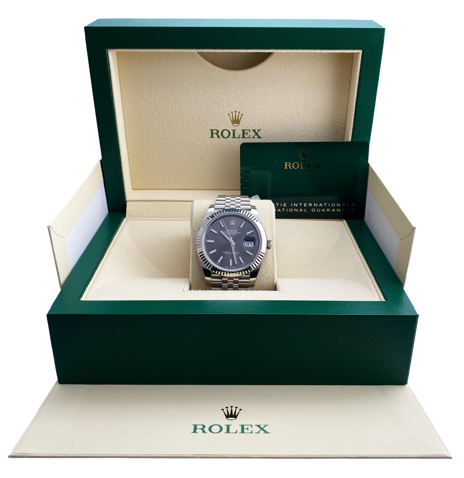 Rolex Datejust 41 126334 Slate Dial Mens Watch Box Papers