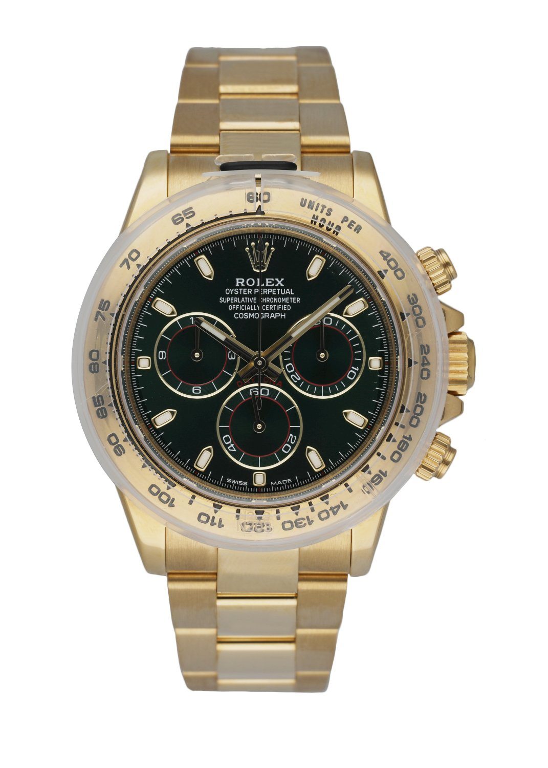 Rolex Daytona 116508 Green Dial 18K Yellow Gold  Men s Watch Box   Papers