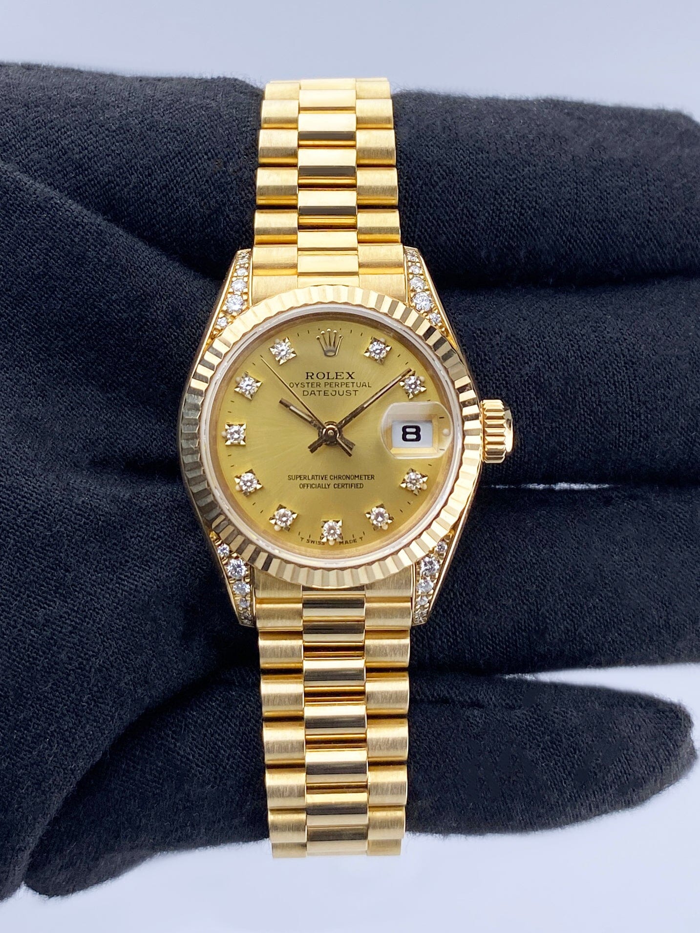 Rolex Datejust 69188 Diamond Dial Ladies Watc
