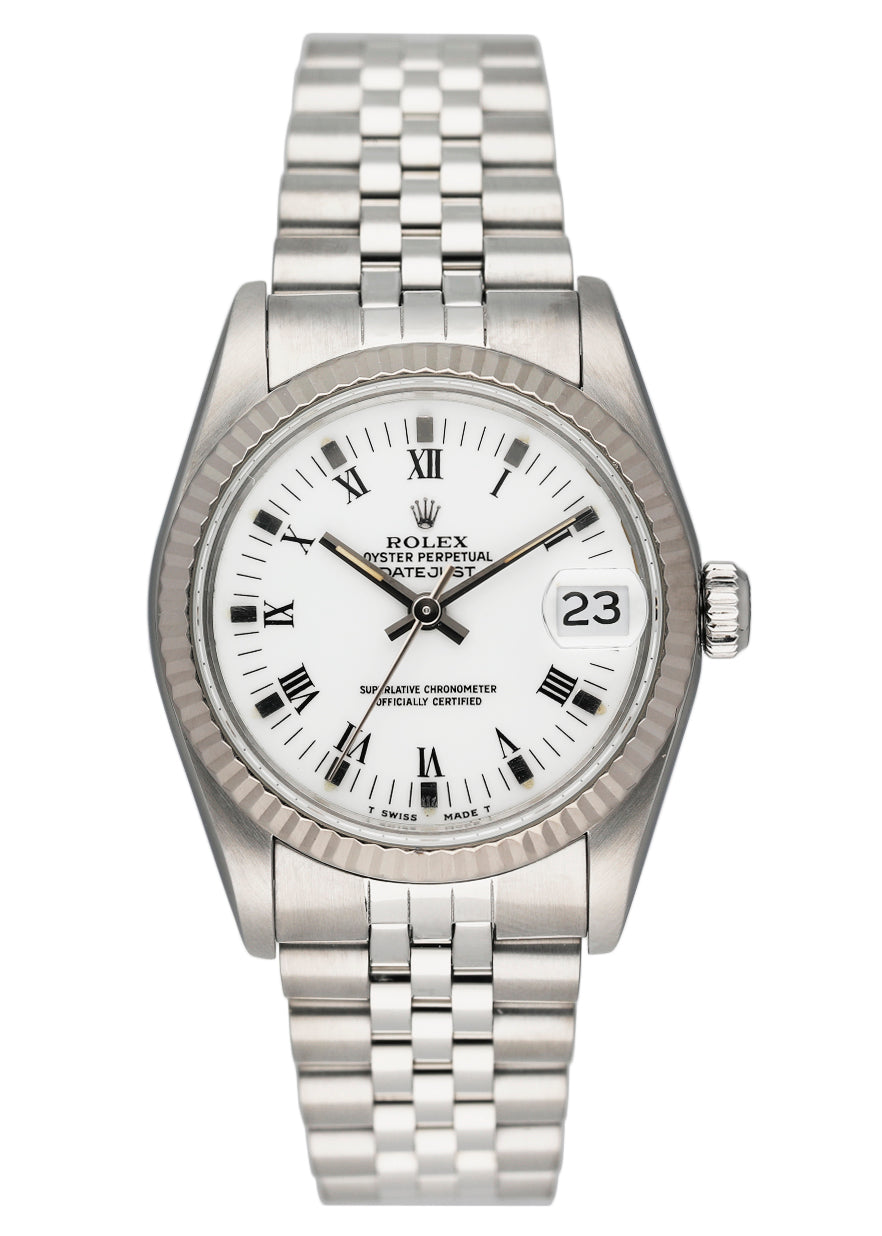 Rolex Datejust 68274 White Dial Midsize Watch