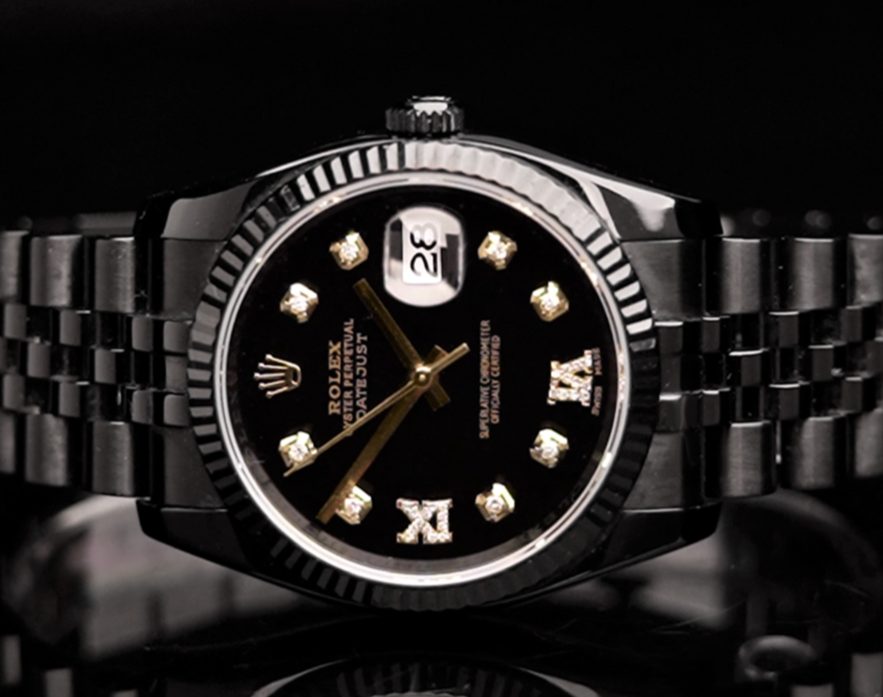 Rolex Mens Datejust Black PVD