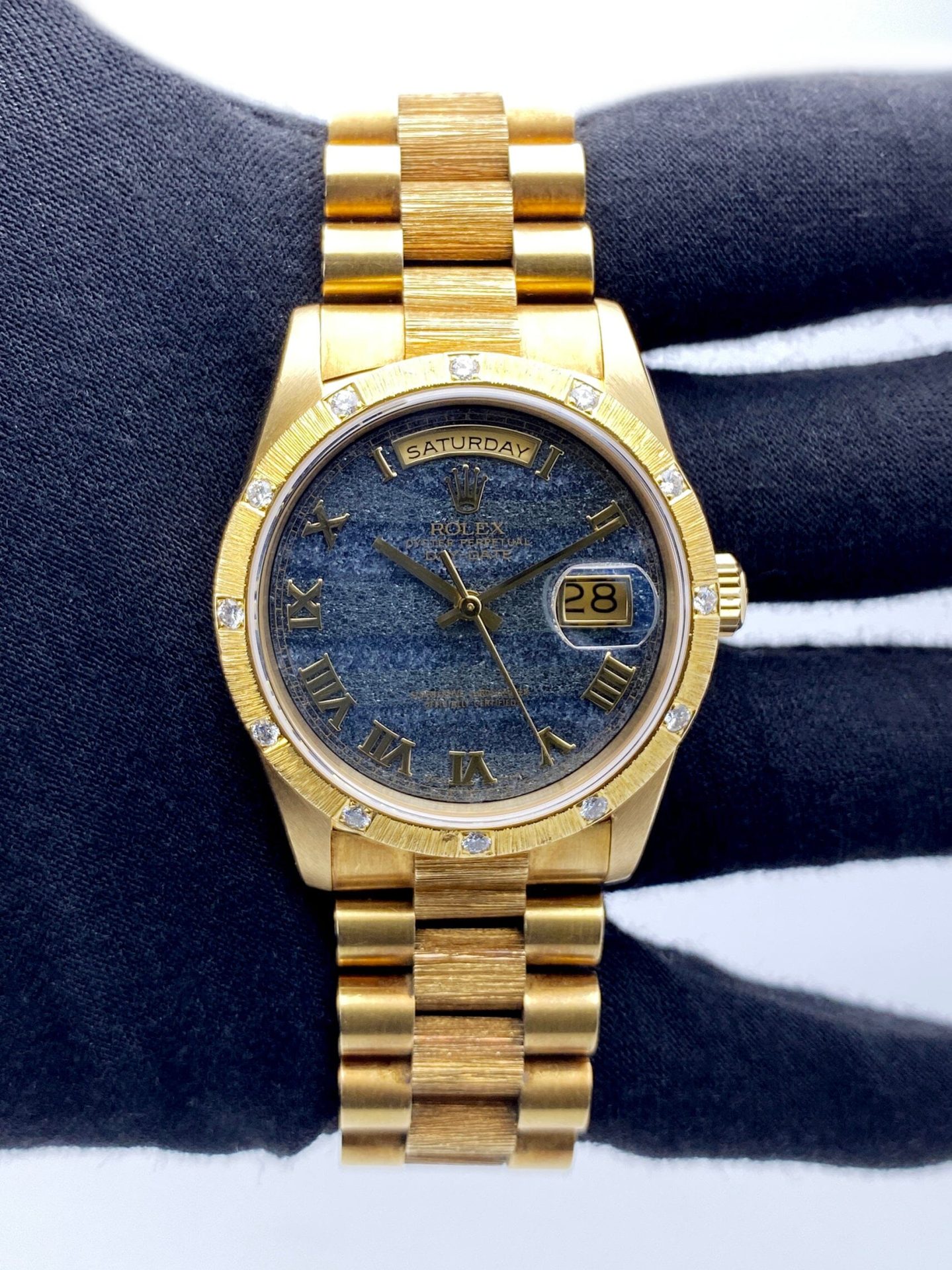 Rolex Day Date 18308 Ferrite Dial Diamond Mens Watch