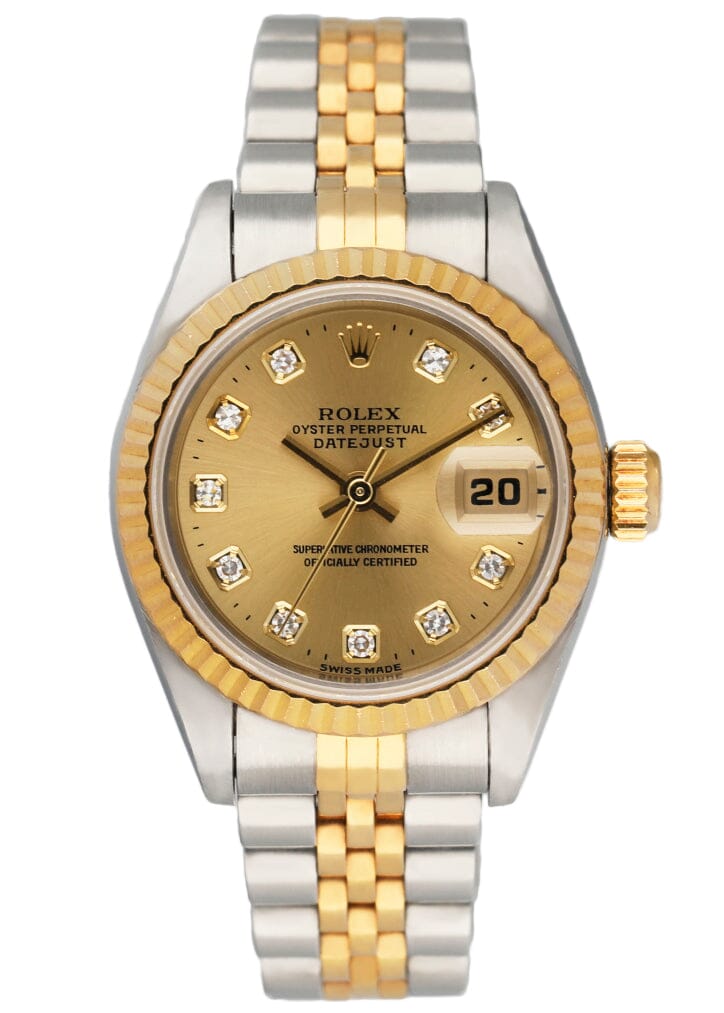 Rolex Datejust 69173 Diamond Dial Ladies Watch Box   Papers