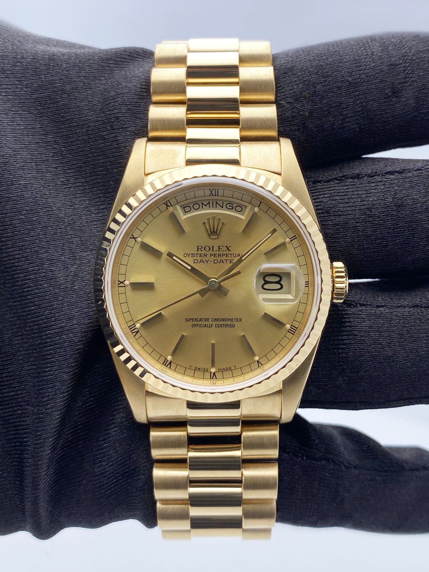 Rolex Day Date 18238 18K Yellow Gold Mens Watch