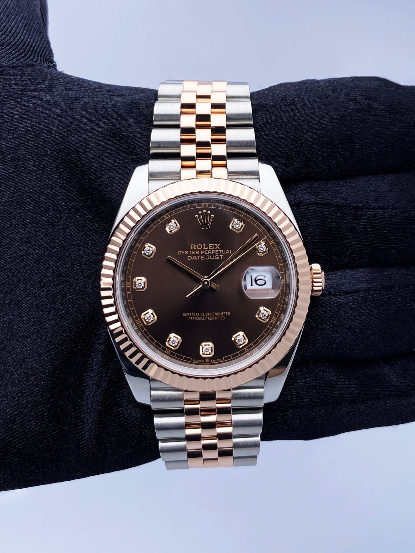 Rolex Datejust 41 126331 Chocolate Diamond Dial Mens Watch Box Papers