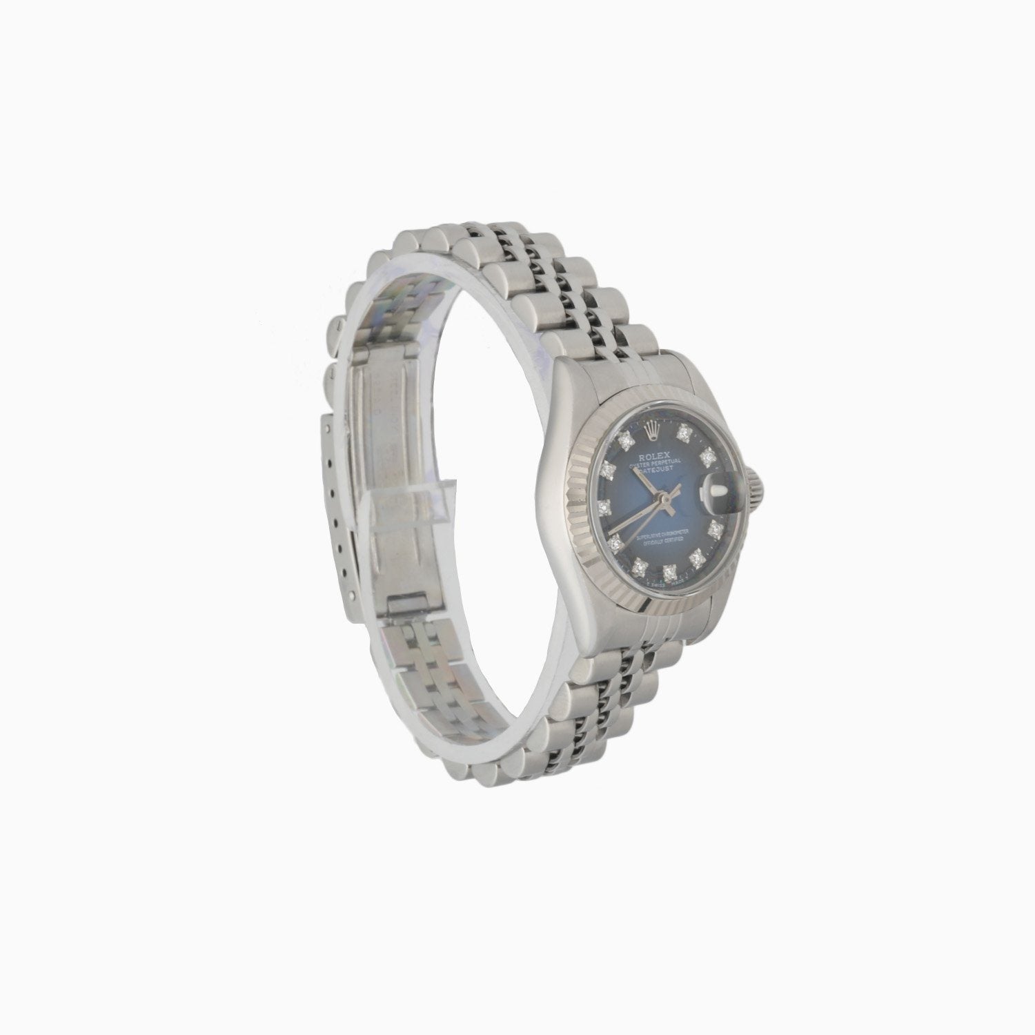 Rolex Datejust 69174 Blue Vignette Diamond Dial Ladies watch