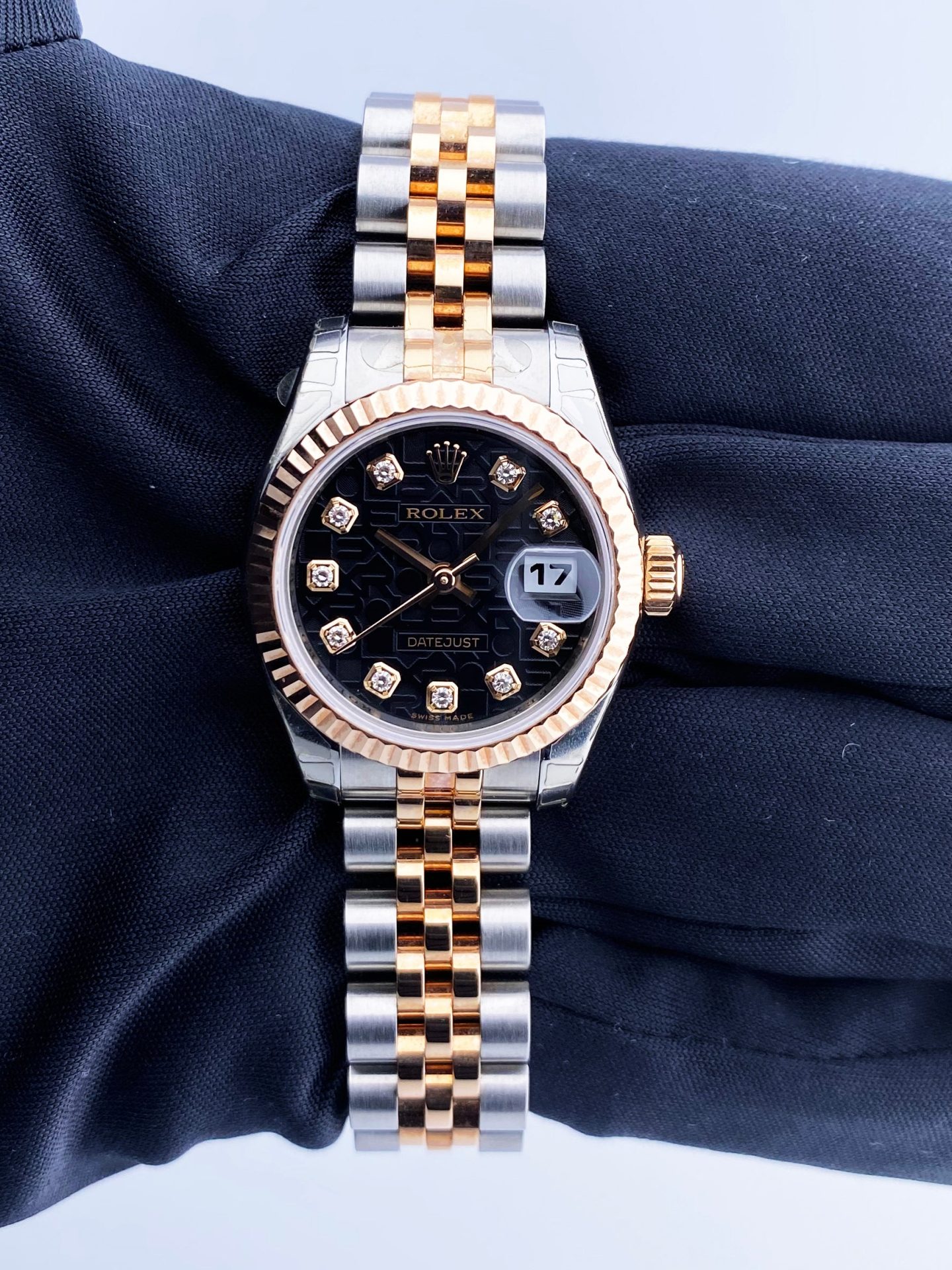 Rolex Datejust 179171 Anniversary Diamond Dial Ladies Watch Box Papers