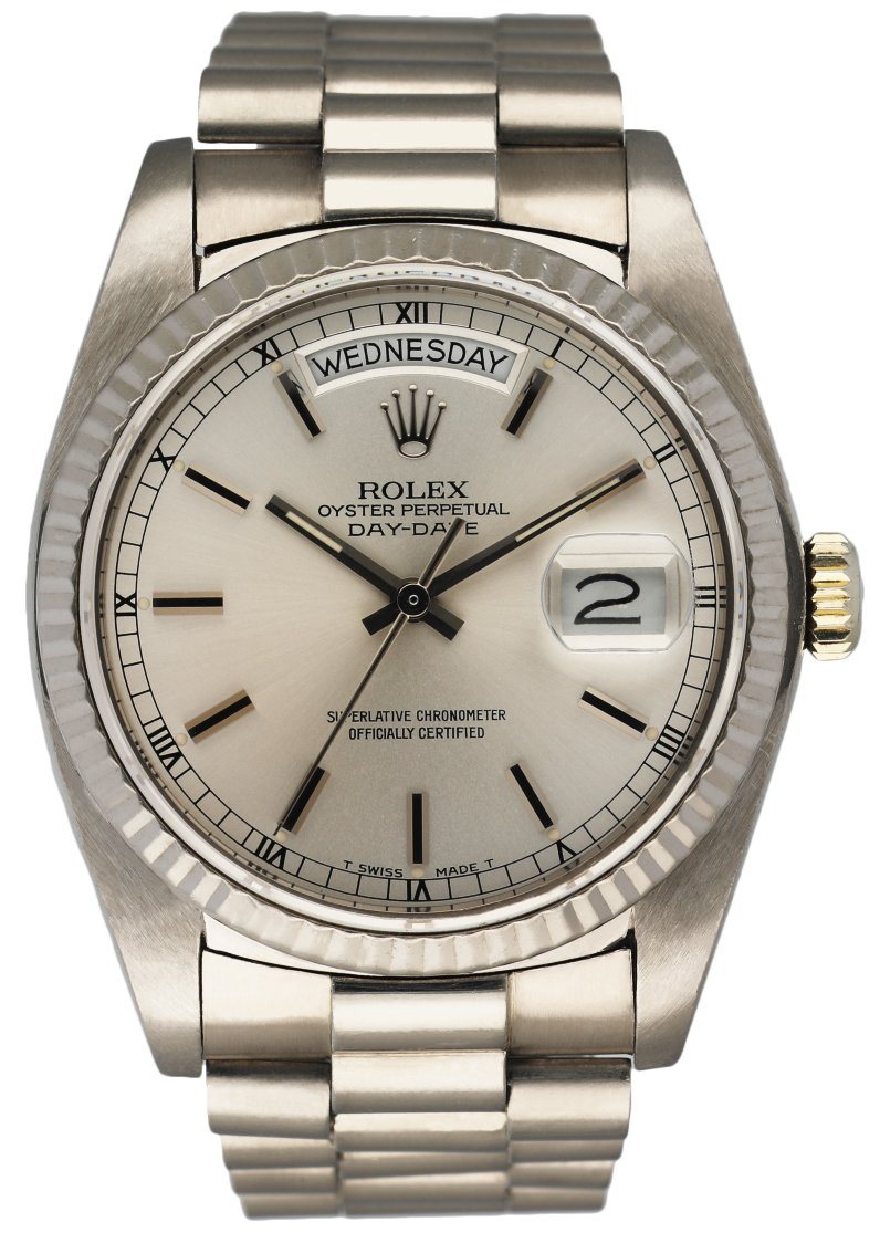 Rolex Day-Date 18039 18K White Gold Men s Watch