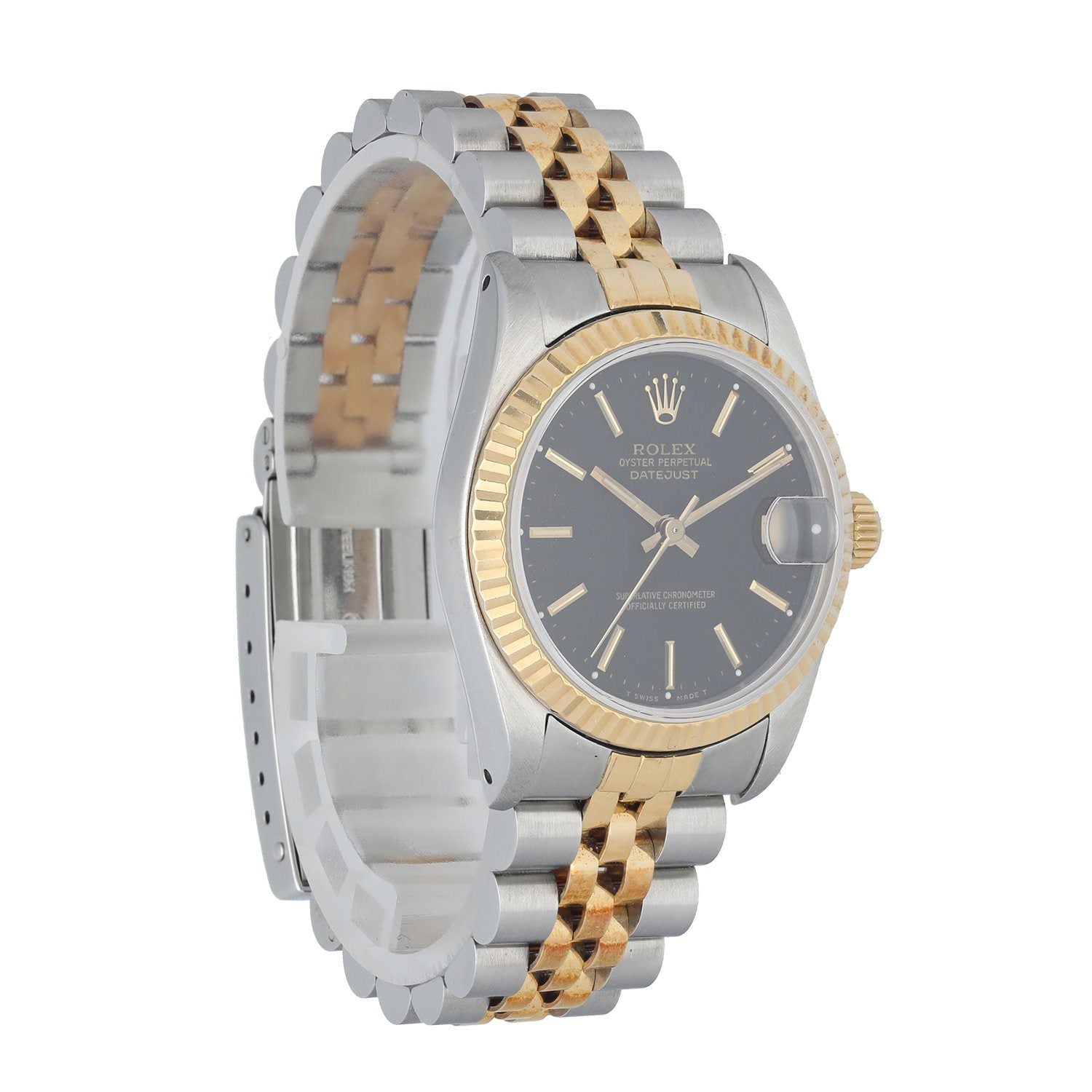 Rolex Datejust 68273 Black Dial Midsize Watch