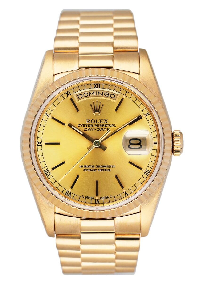 Rolex Day Date 18238 18K Yellow Gold Mens Watch