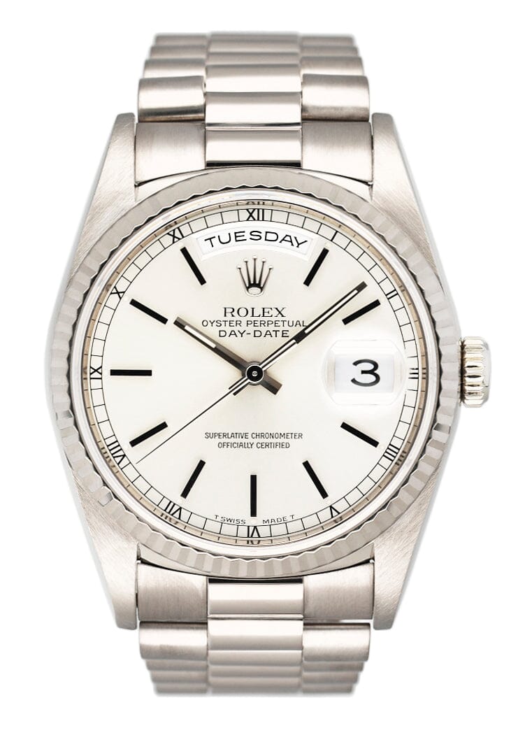 Rolex Day Date 18239 18K White Gold Mens Watch