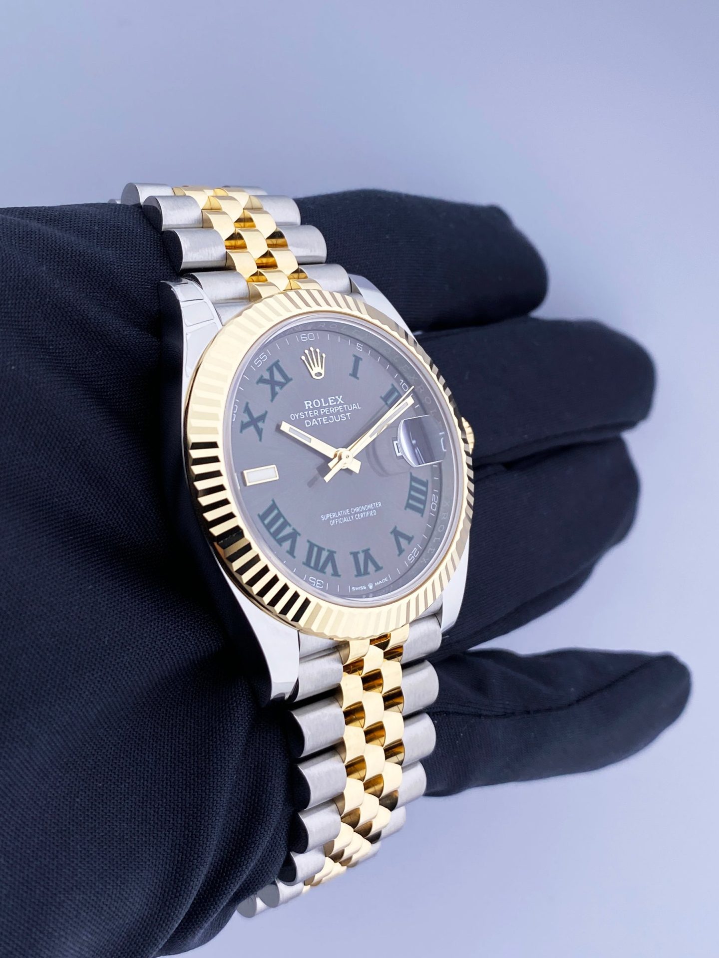 Rolex Datejust 41 126333 Wimbledon Mens Watch Box   Papers