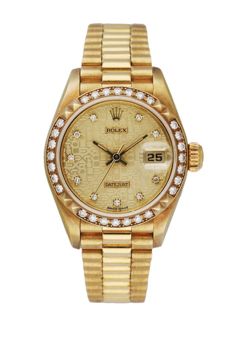 Rolex Datejust President 69268 Diamond Bezel and Dial Ladies Watch