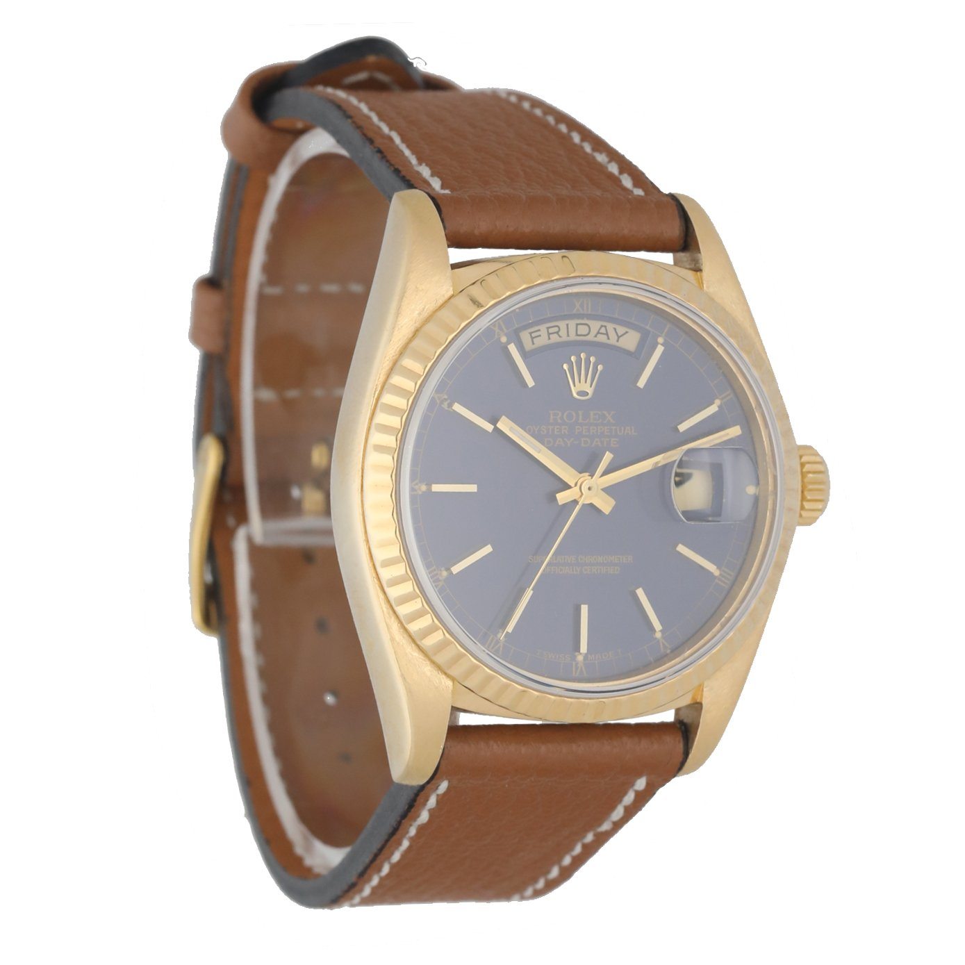 Rolex Day Date 18038 Leather Strap Men s Watch
