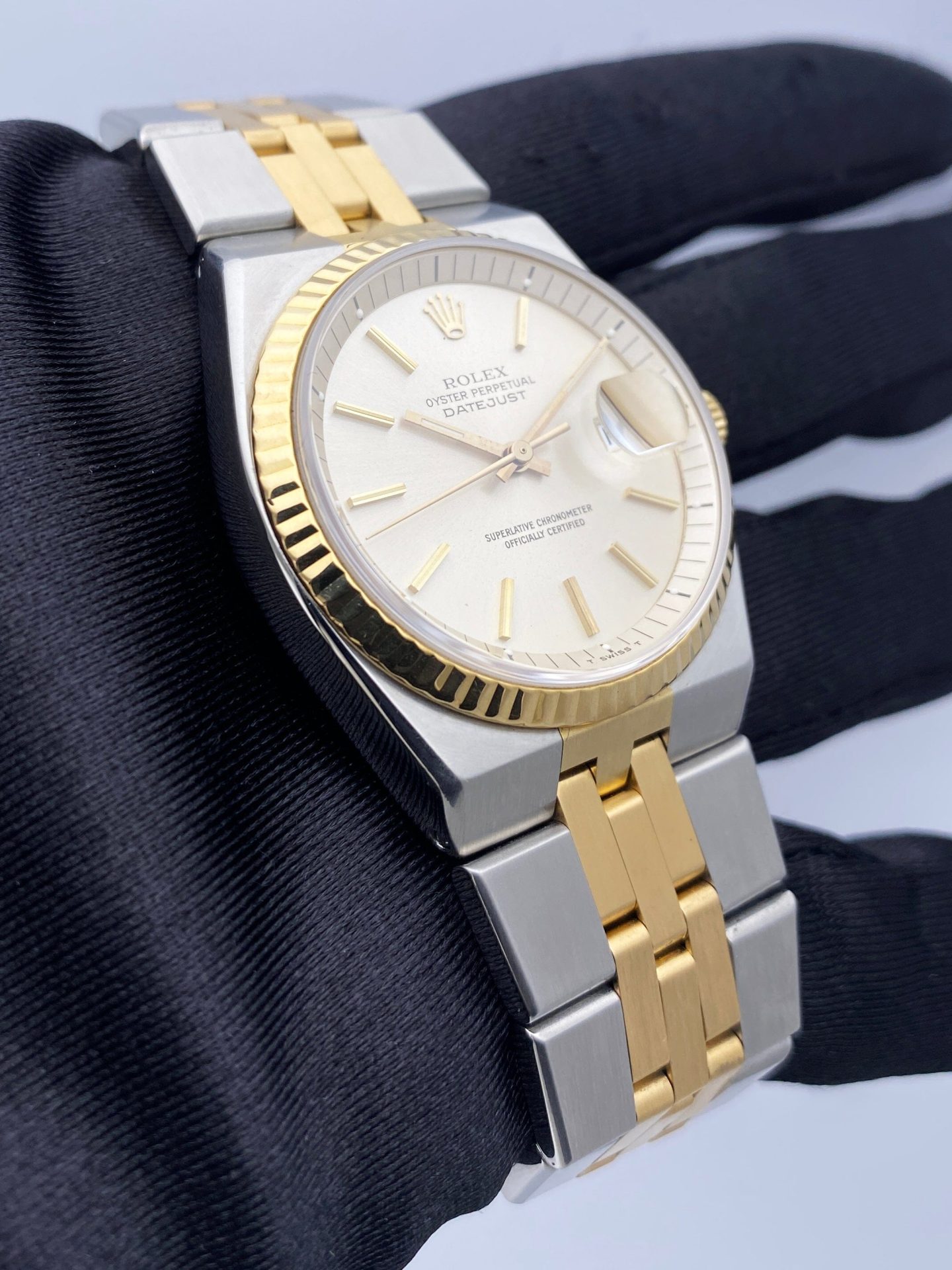 Rolex Datejust 1630  Rare Bird  Two-Tone 14K Yellow Gold Mens Watch