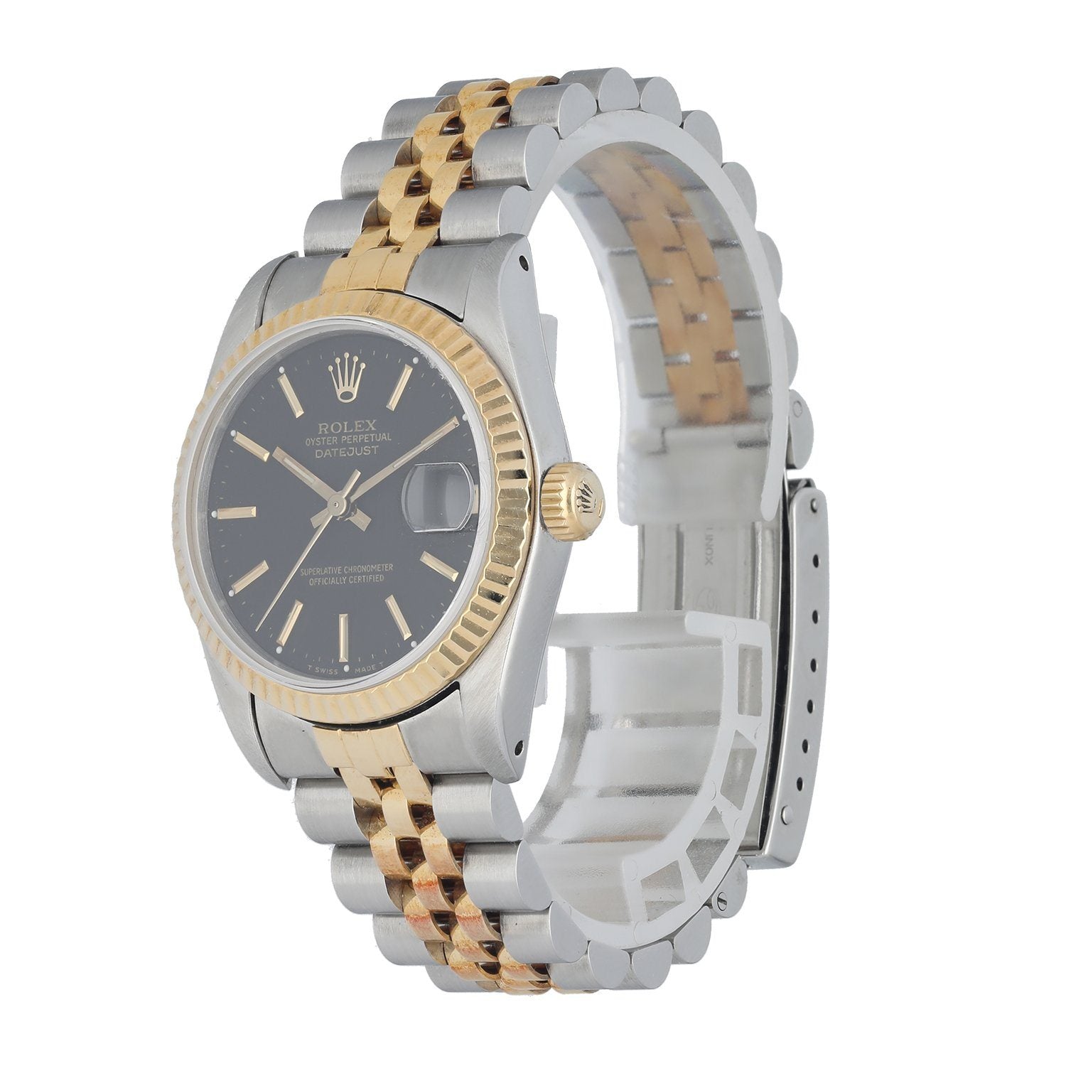 Rolex Datejust 68273 Black Dial Midsize Watch