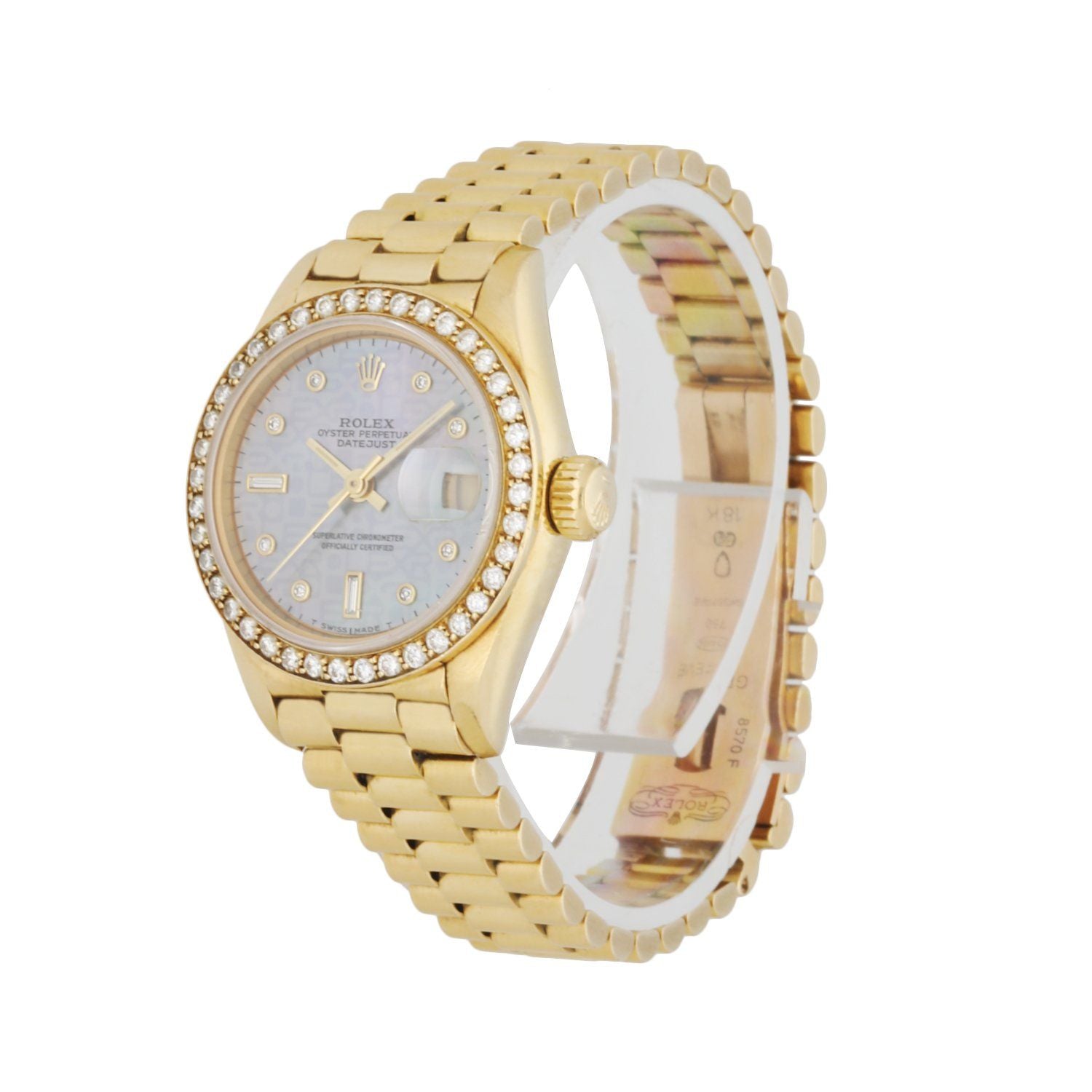 Rolex Datejust Diamond Dial 69138 Ladies Watch Box   Papers