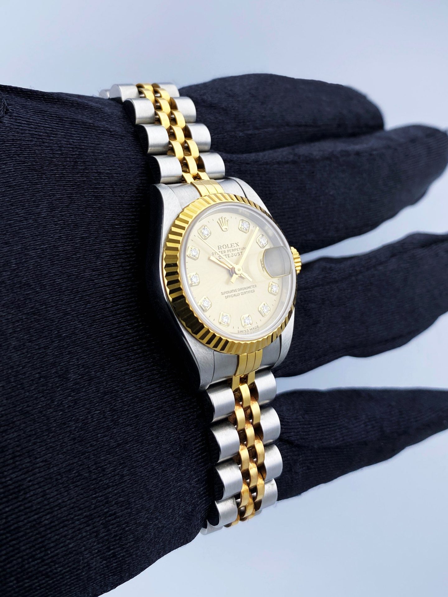 Rolex Datejust 69173 Diamond Dial Ladies Watch Box   Papers