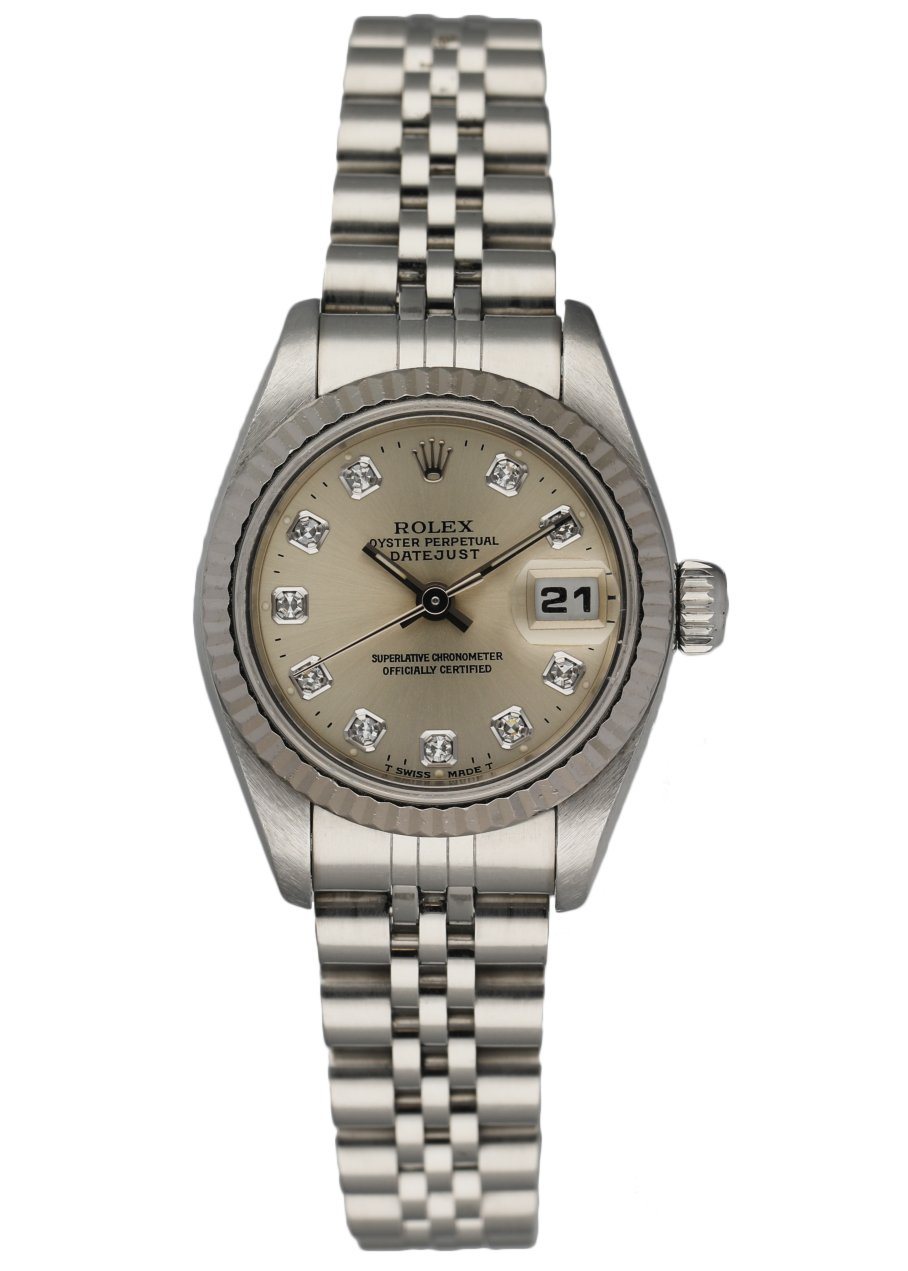 Rolex Datejust 69174 Diamond Dial Ladies Watch Box   Papers