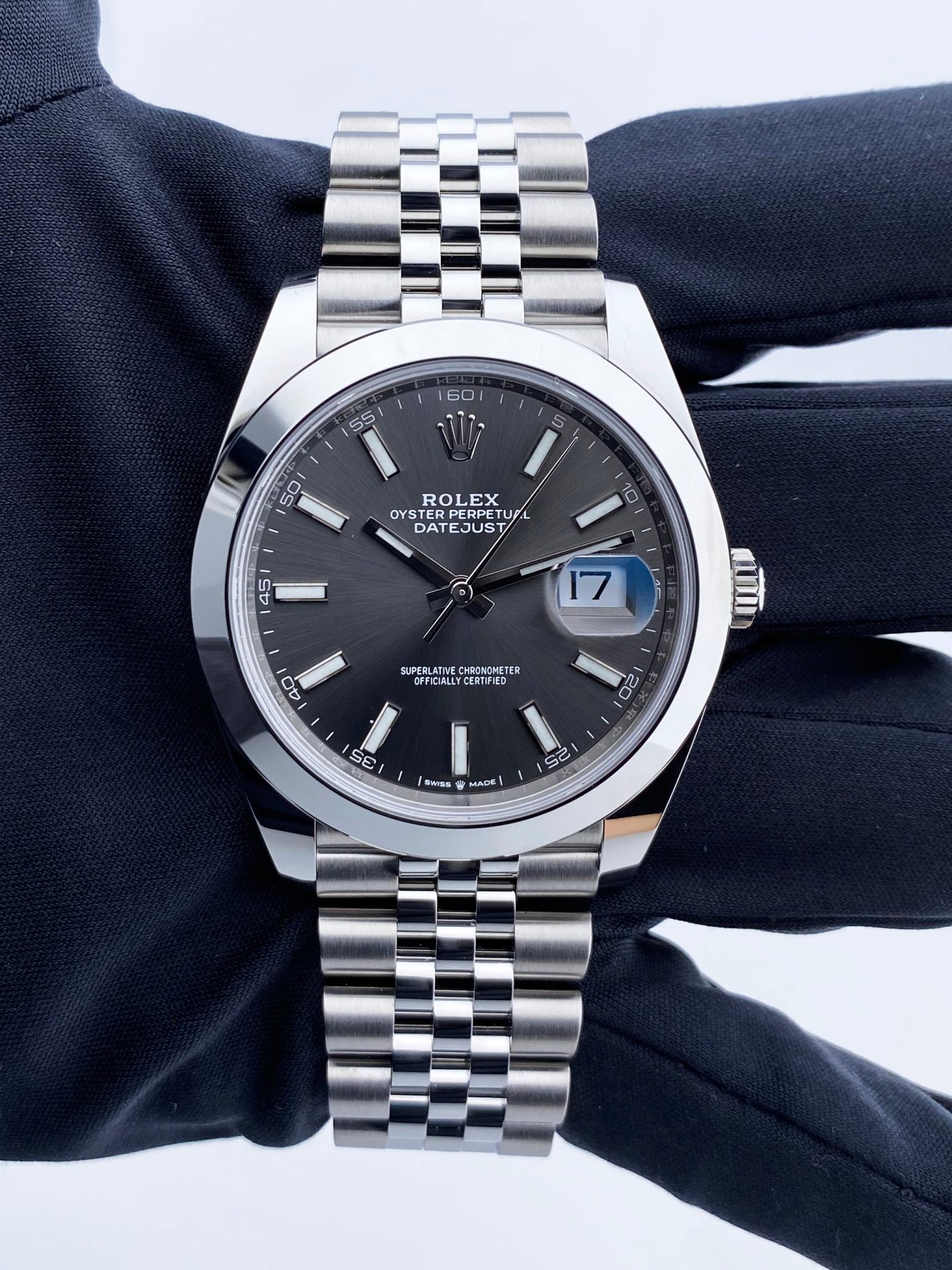 Rolex Datejust 41 126300 Slate Dial Mens Watch Box   Papers