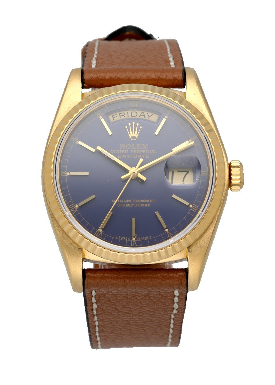 Rolex Day Date 18038 Leather Strap Men s Watch