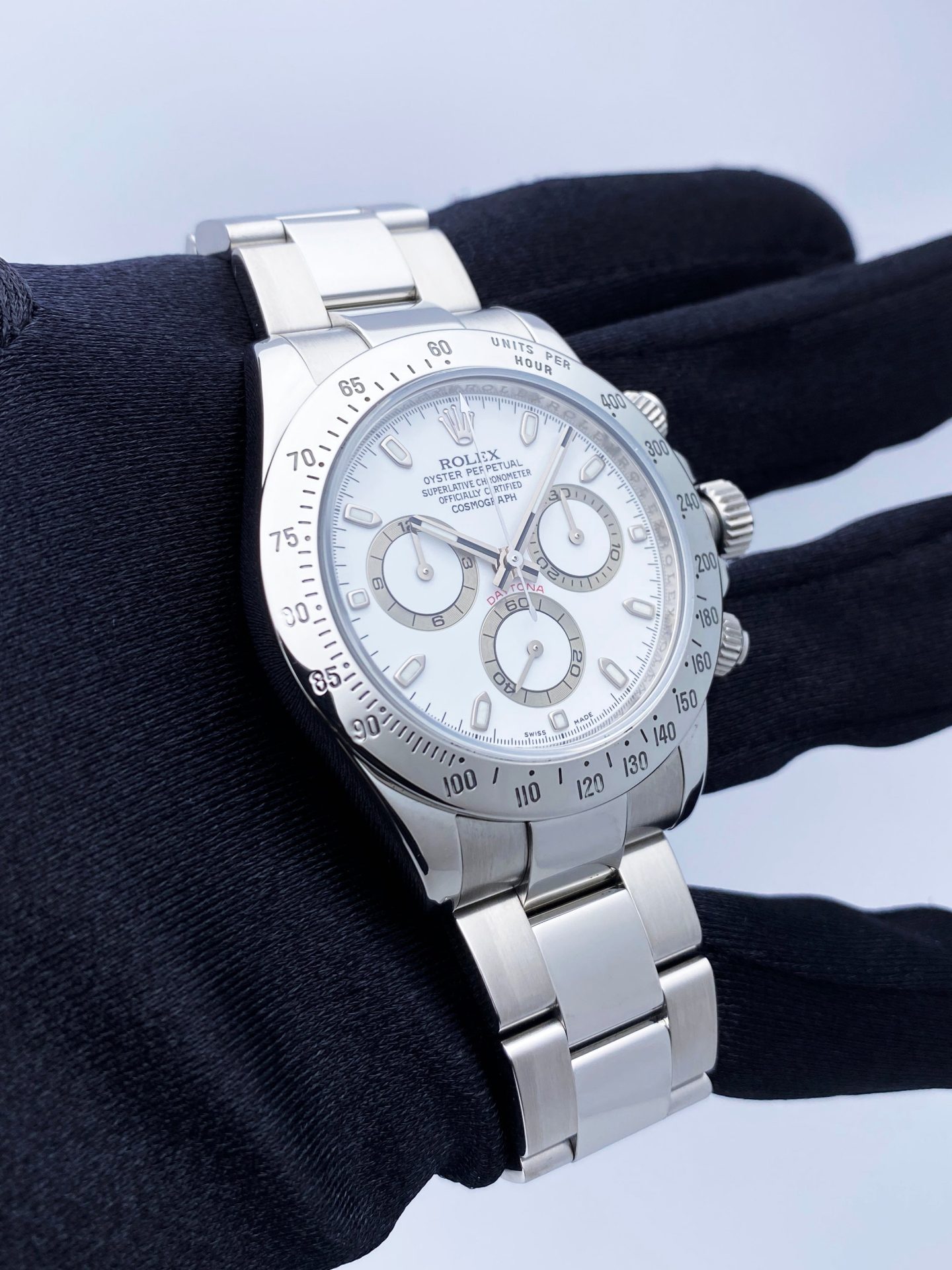 Rolex Daytona 116520 White Dial Stainless Steel Mens Watch