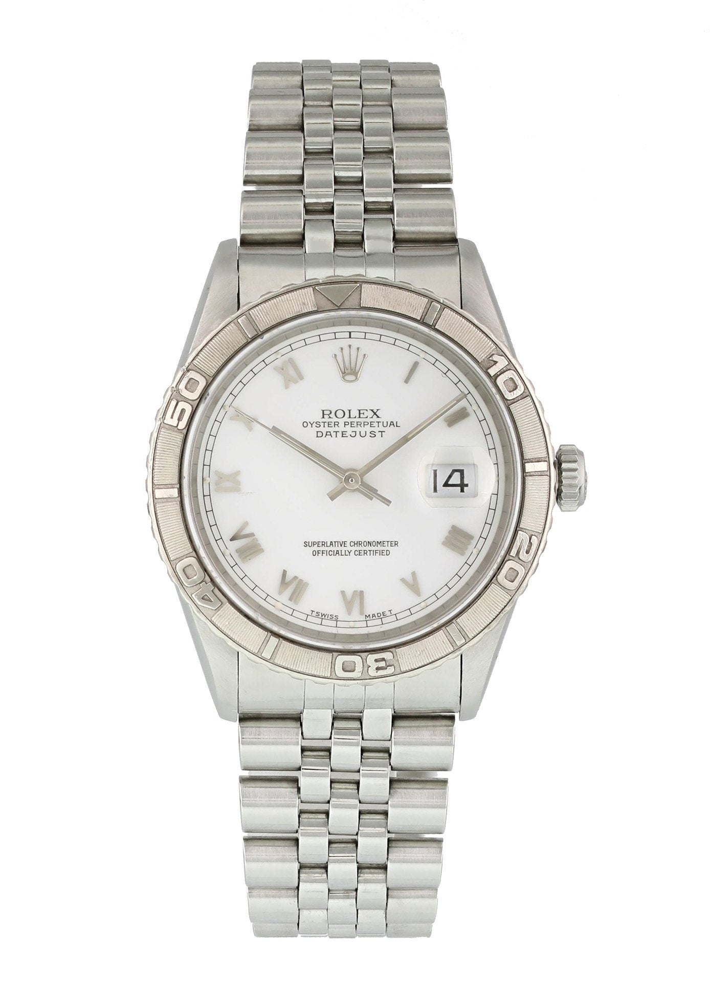 Rolex Datejust Turn O Graph 16264 Men Watch Original Box   Papers